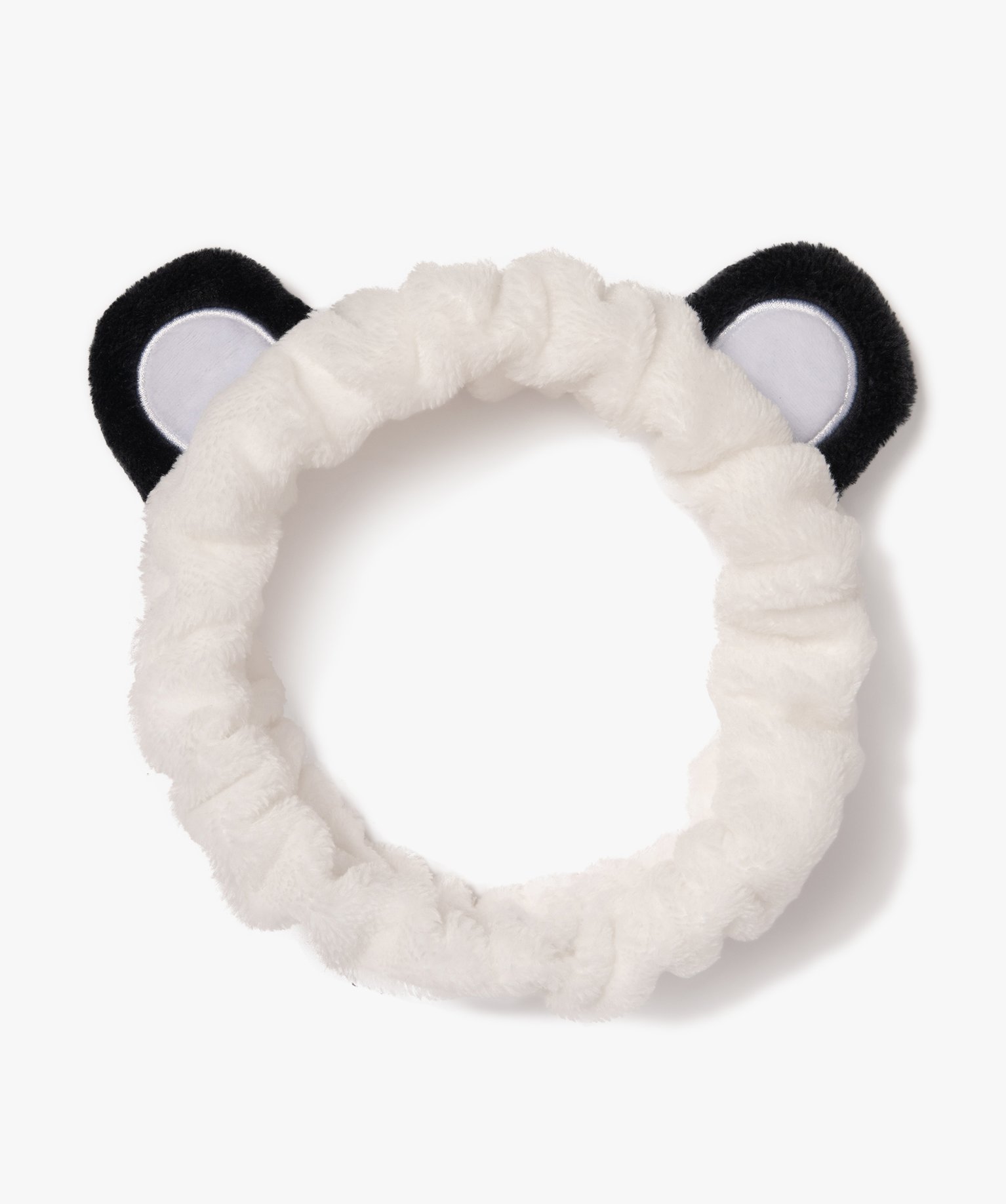 Bandeau en maille peluche avec oreilles fille - TU - blanc standard - GEMO