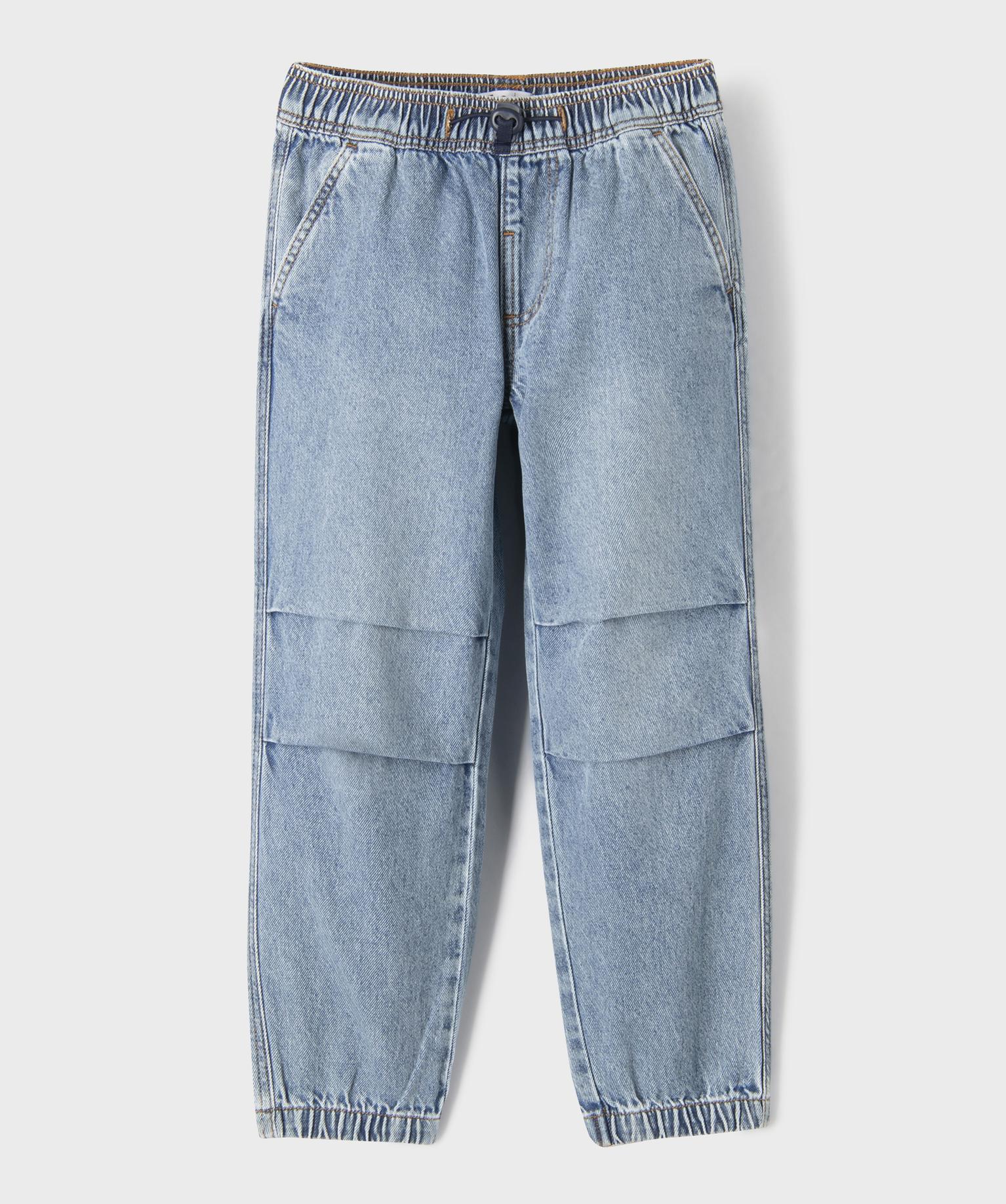 Jean parachute à taille élastiquée garçon - 10A - bleu - GEMO