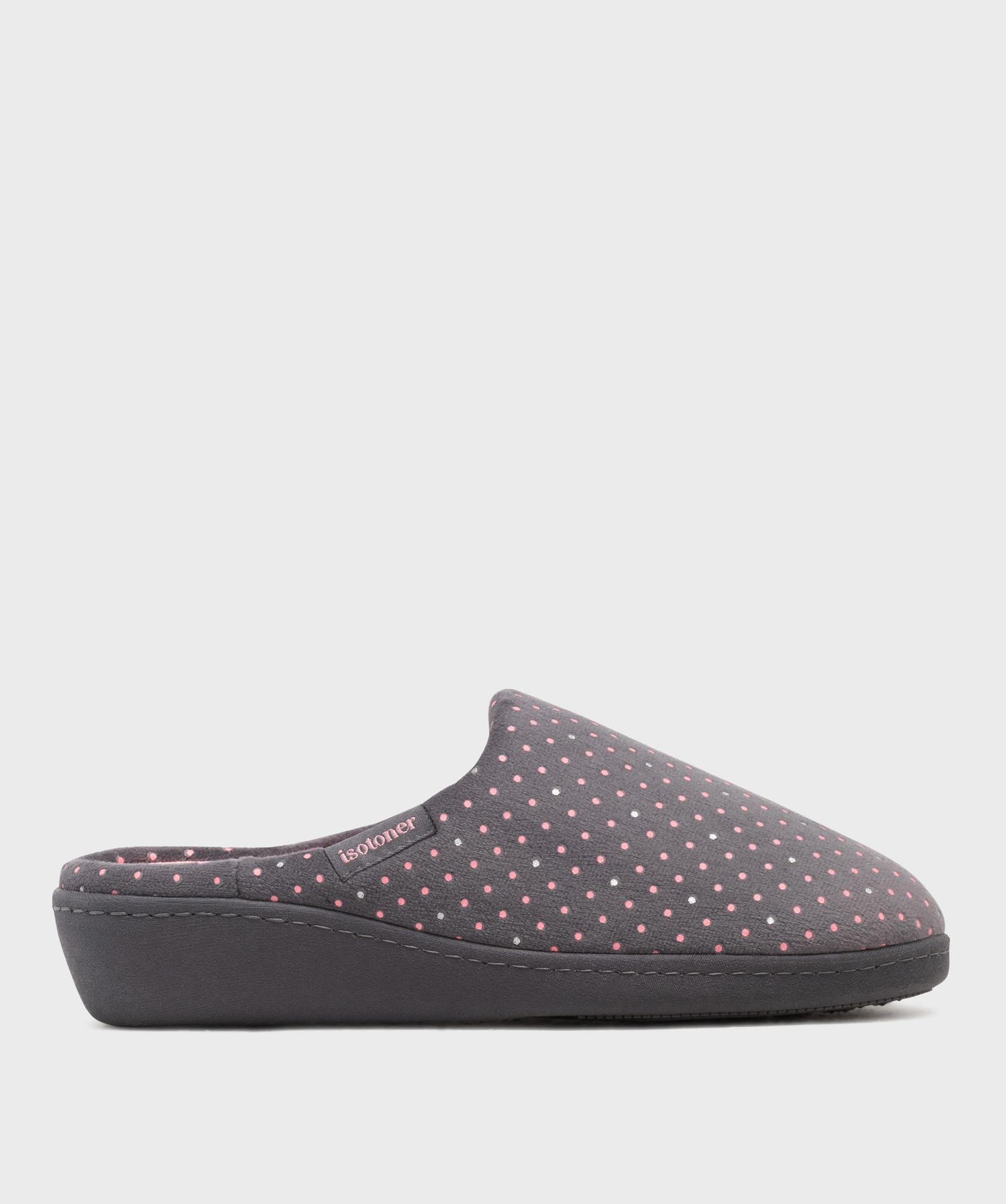Chaussons mules compensés femme - Isotoner - ISOTONER