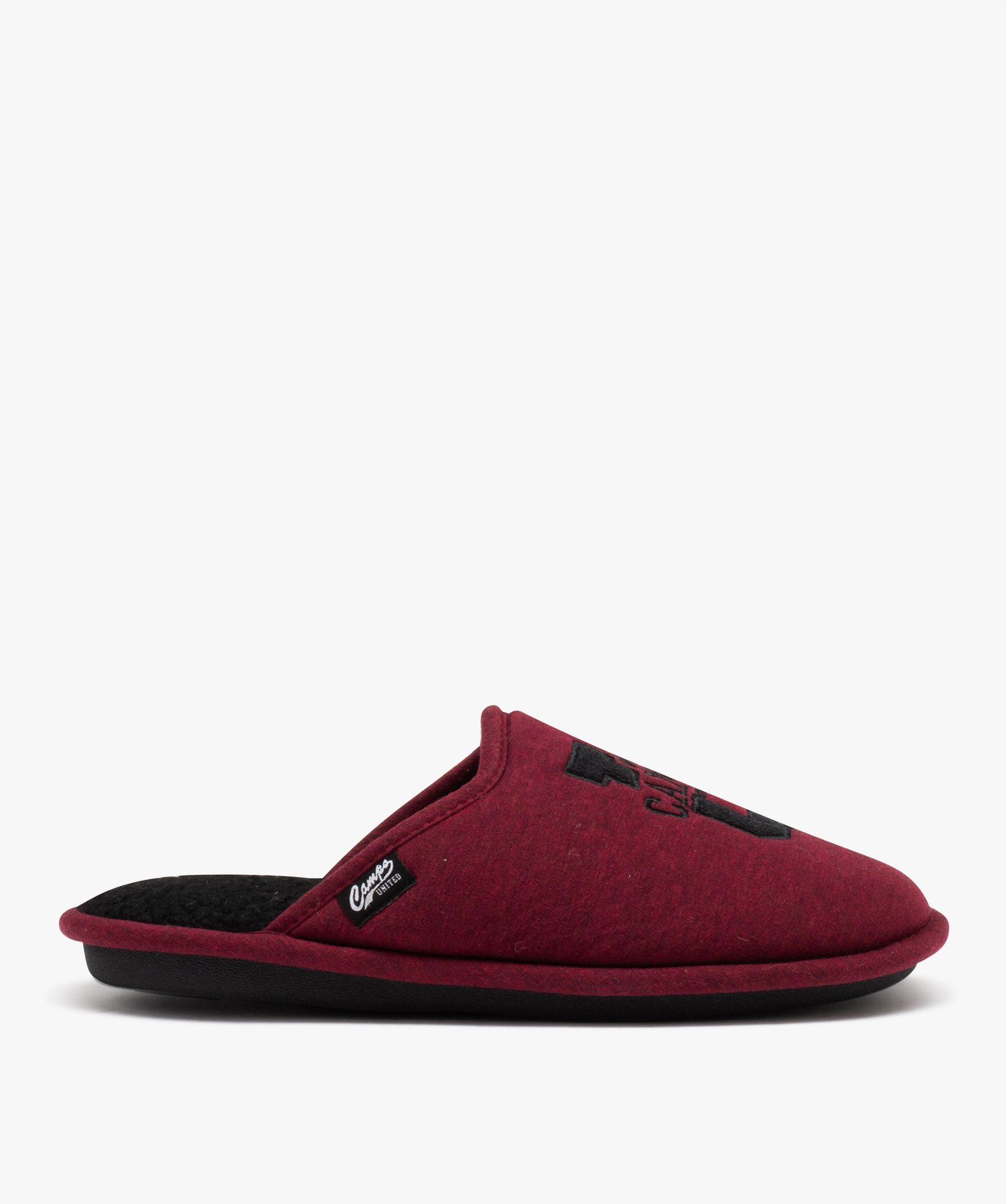 Chaussons homme mules en jersey avec semelle en sherpa - Camps United - 42 - rouge fonce - CAMPS UNITED DTR