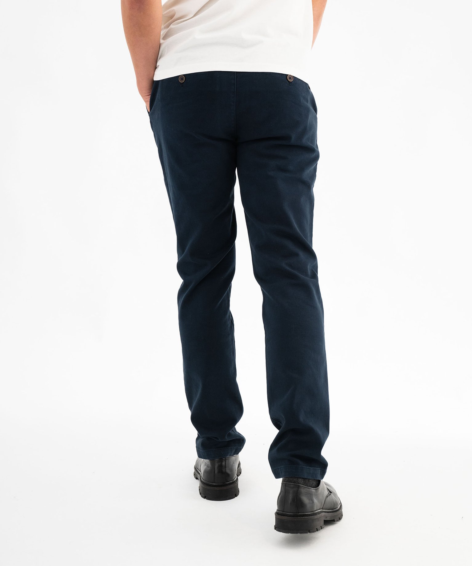 Pantalon chino coupe slim en coton stretch homme - 48 - bleu fonce - GEMO