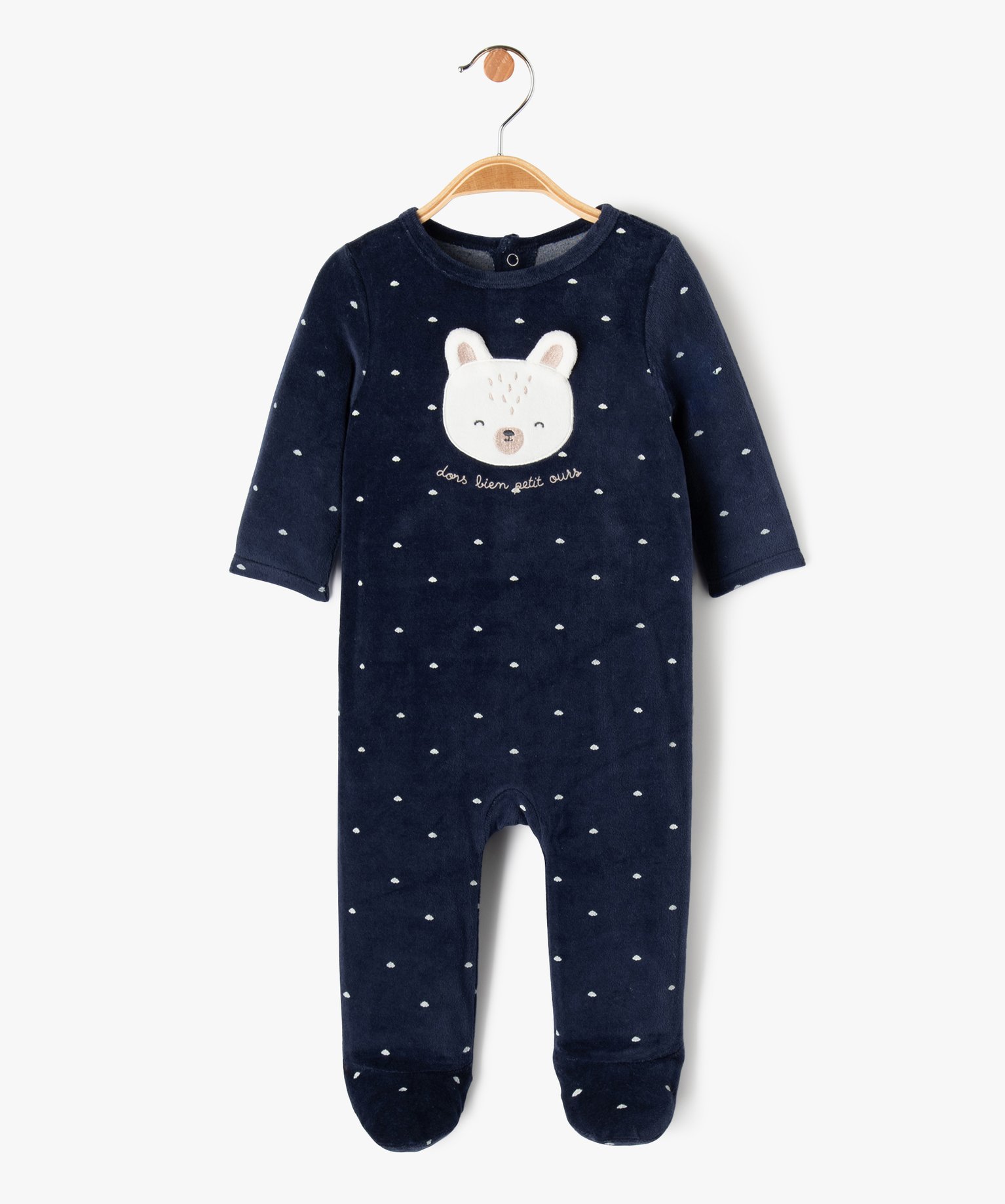 Pyjama en velours à motif ourson bébé garçon - GEMO