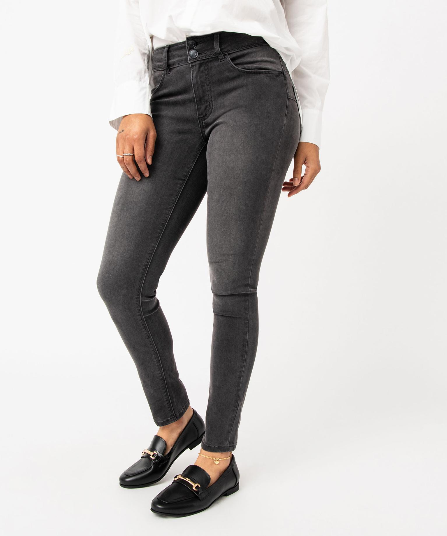 Jean Skinny Push up Femme Gris Clair GEMO