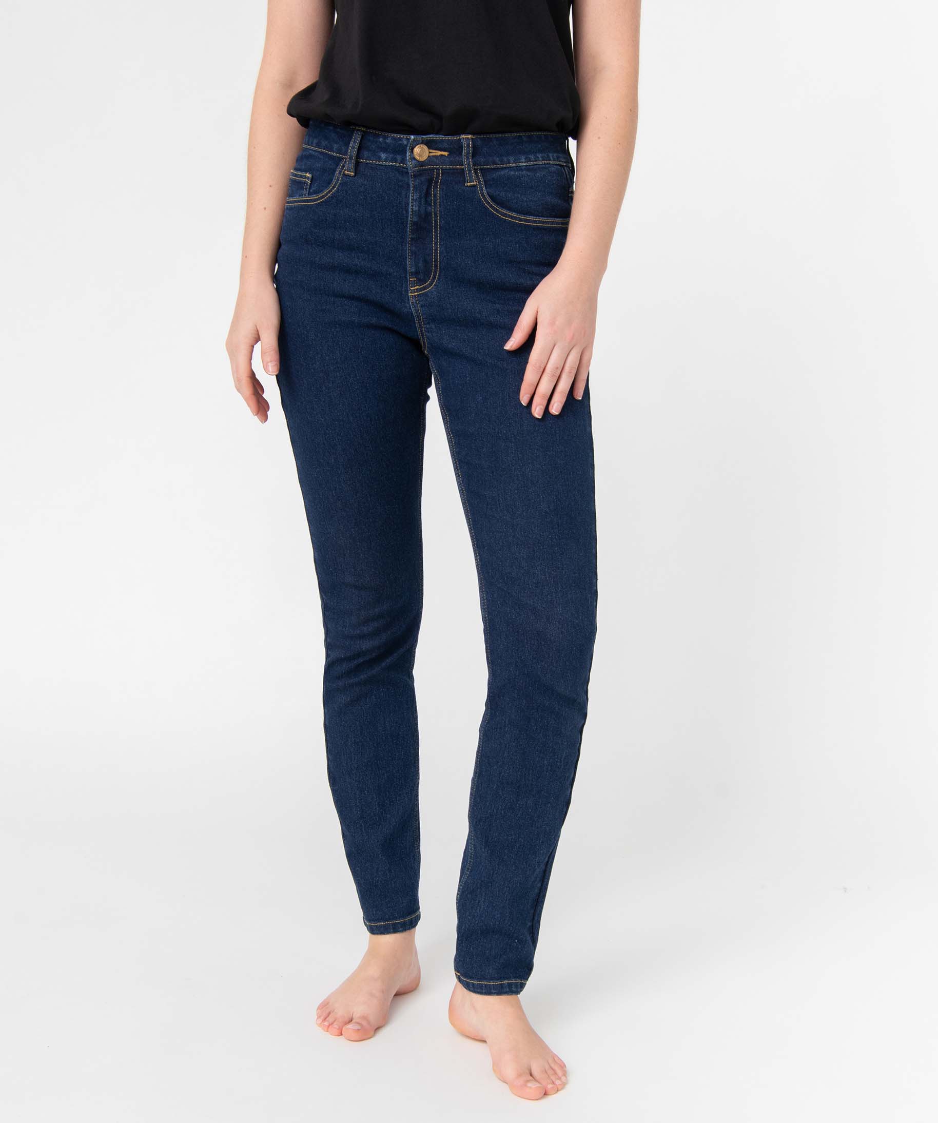 Jean Femme évasé à Taille Haute En Stretch - Coupe Ajustée Et Confortable