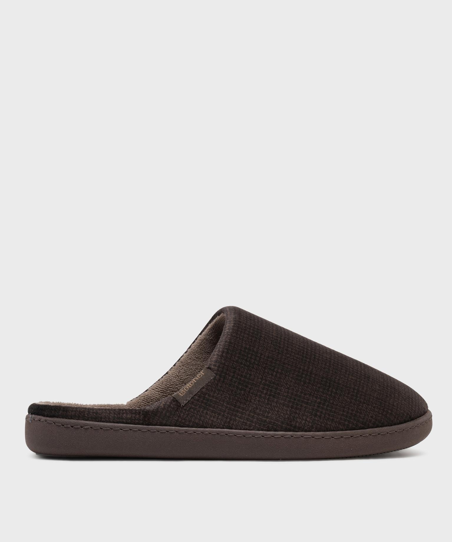 Mules chaussons confort homme - Isotoner - 43 - marron fonce - ISOTONER