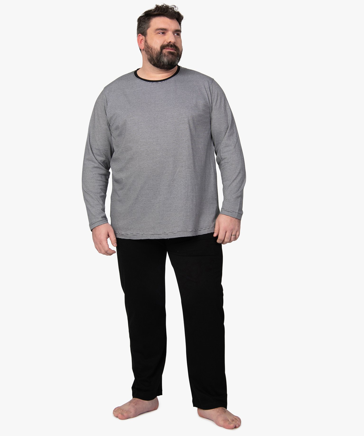 Pyjama homme grande taille a manches longues