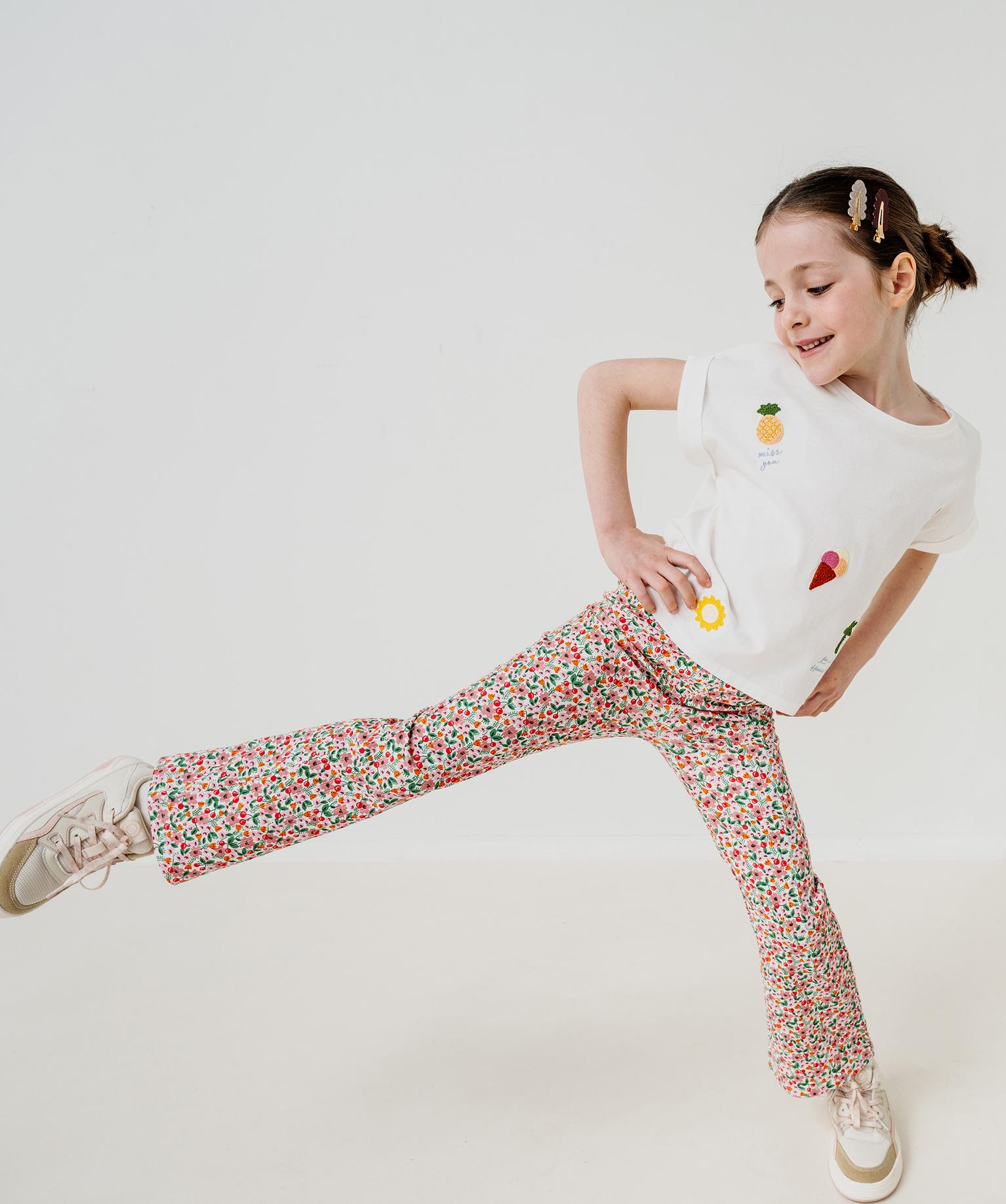 Legging flare fille - 8A - rose - GEMO