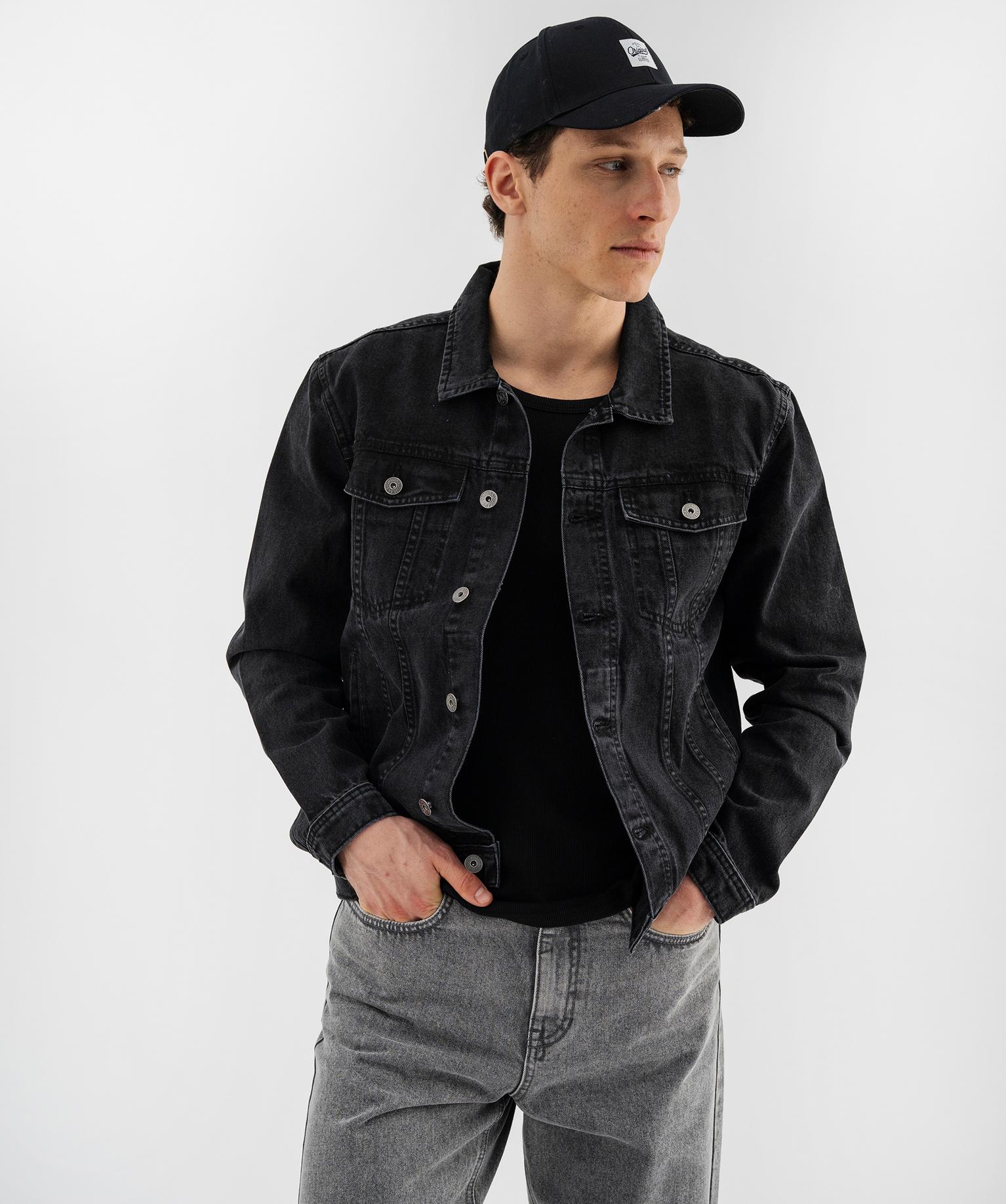 Veste en jean homme - L - noir vif - GEMO