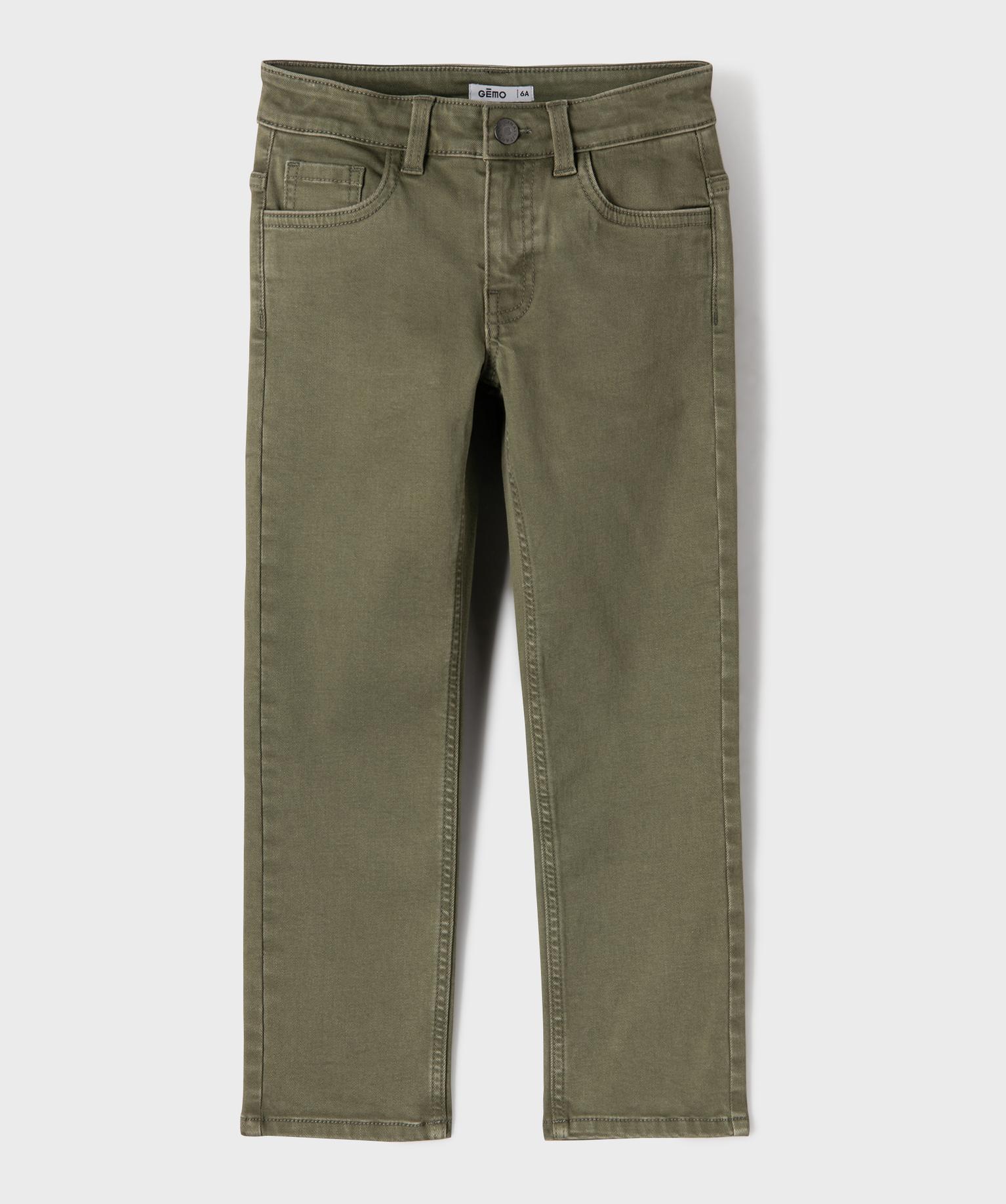 Pantalon en matière résistante extensible garçon - 9A - kaki standard - GEMO