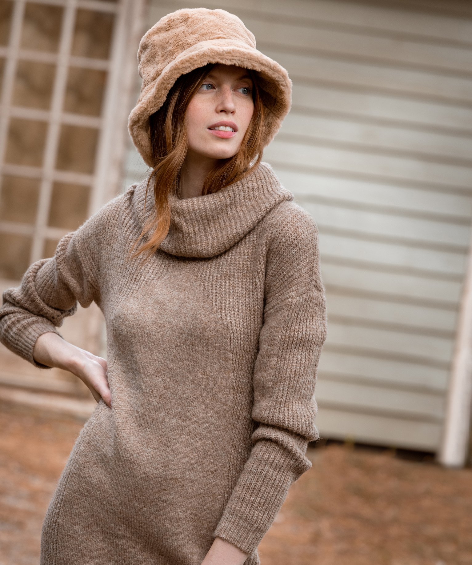 Chapeau Bob Hiver En Fausse Fourrure - Chapeau De Pêcheur Doux Et Chaud, Marron, Taille Unique 53-59 Cm