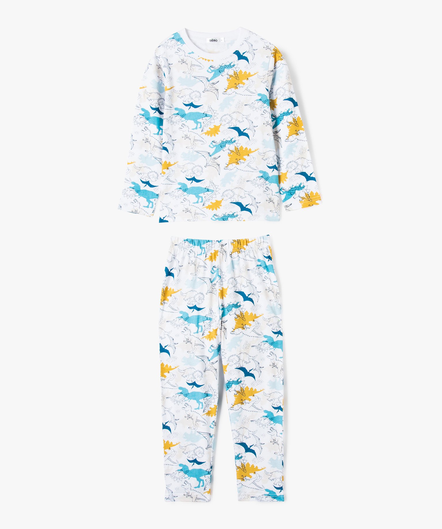 Pyjama en coton avec motifs dinosaures garçon - 4 - imprime - GEMO