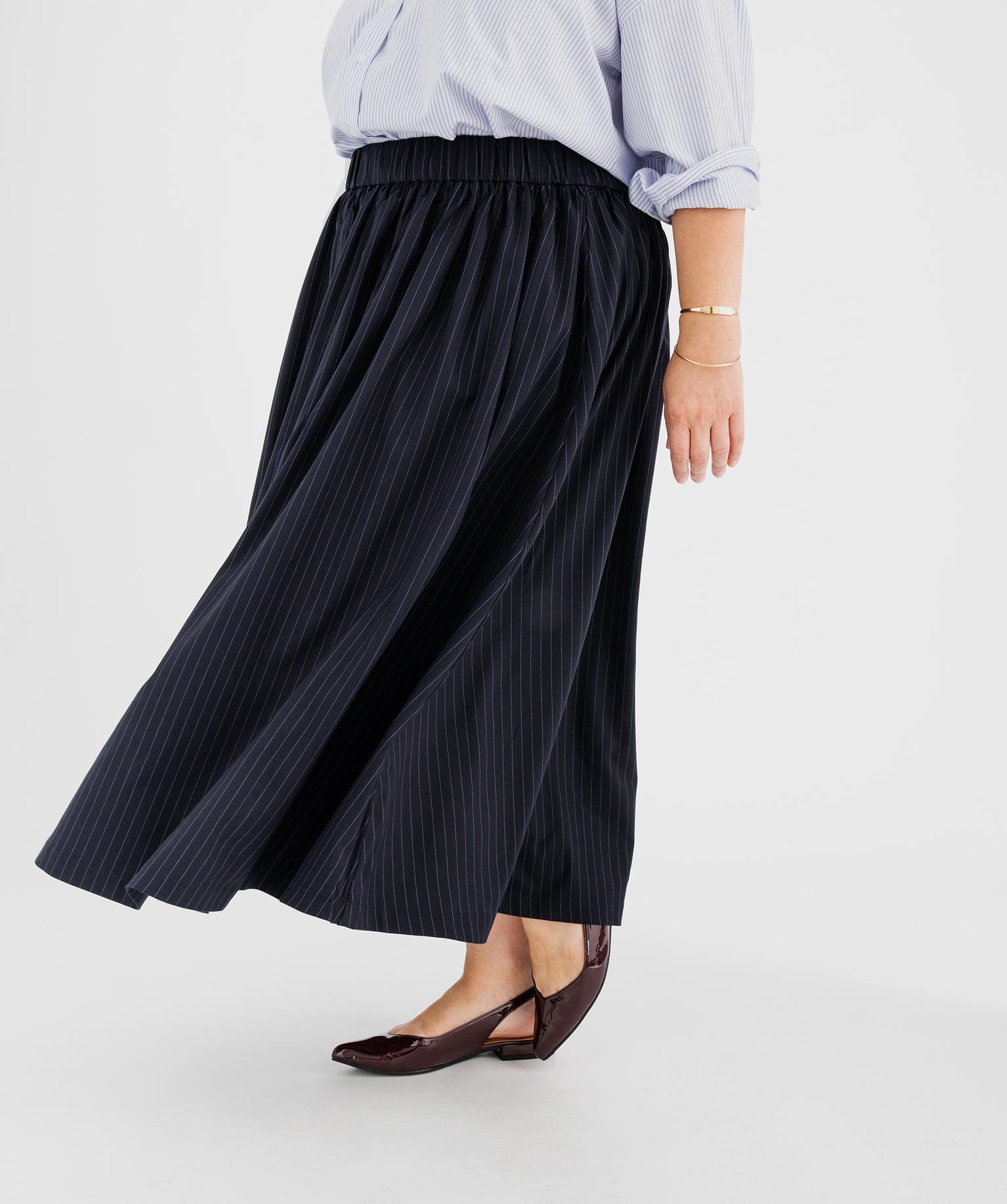 Jupe midi femme grande taille - 54-56/3XL - bleu fonce - GEMO