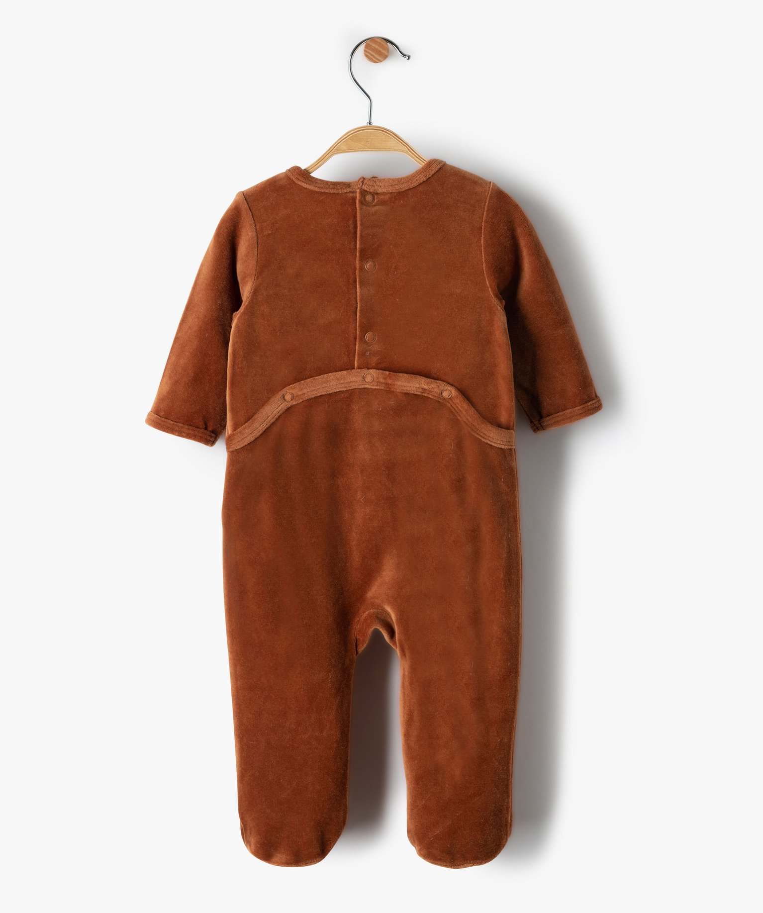 Pyjama Bebe Garcon En Velours Avec Motif Renard Gemo