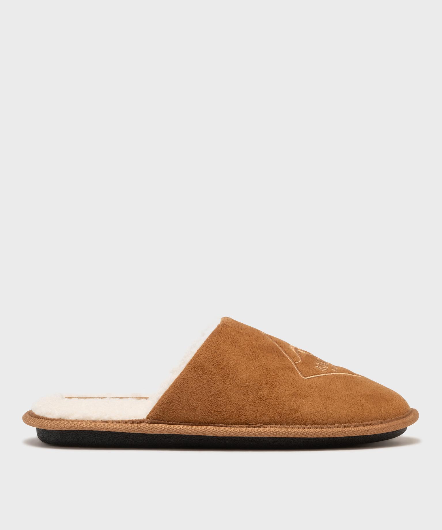 Chaussons mules fourrés dessus velours homme - Roadsign - 42 - marron clair - ROADSIGN D