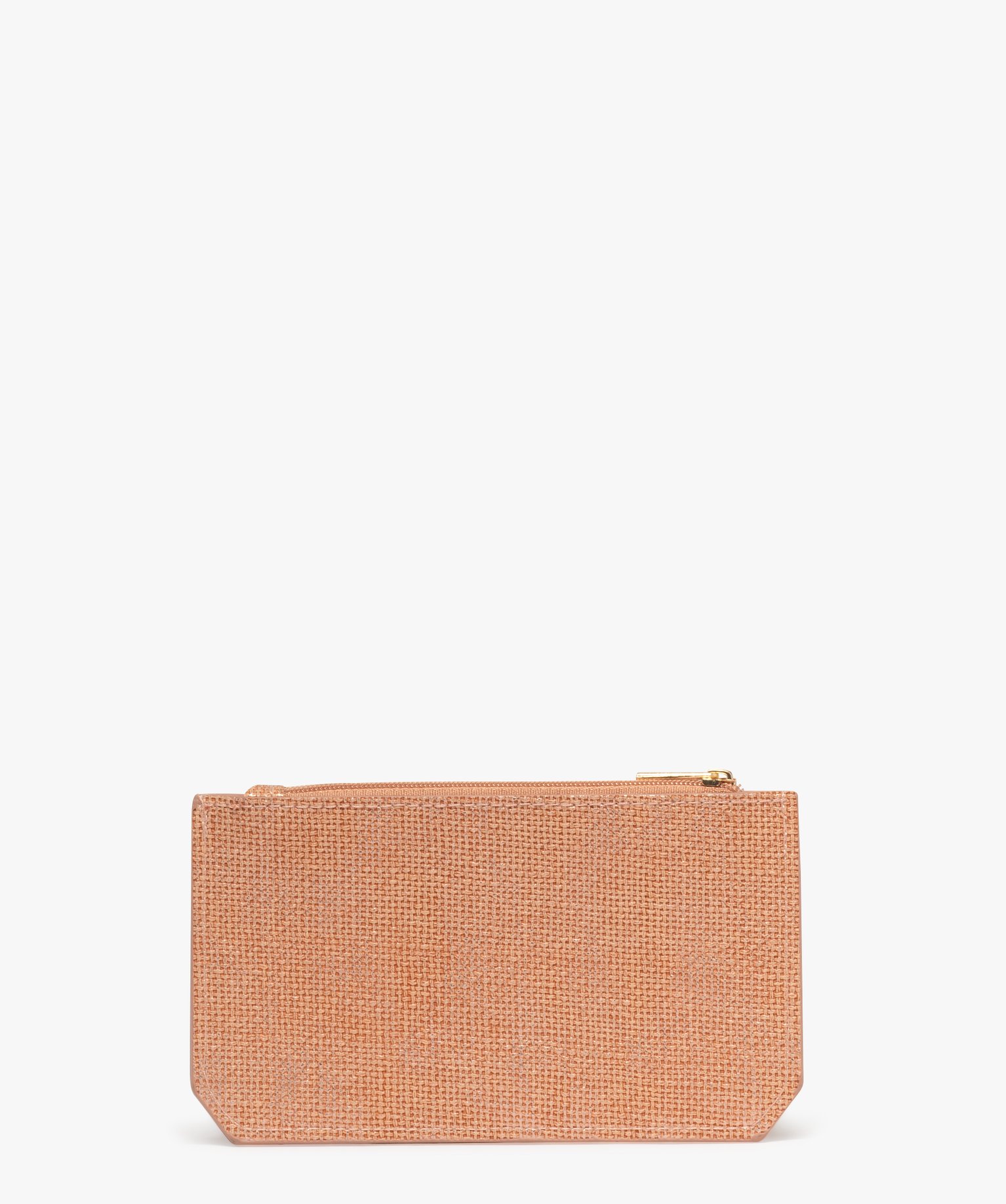 Porte-monnaie plat à double zip femme - TU - rose standard - GEMO