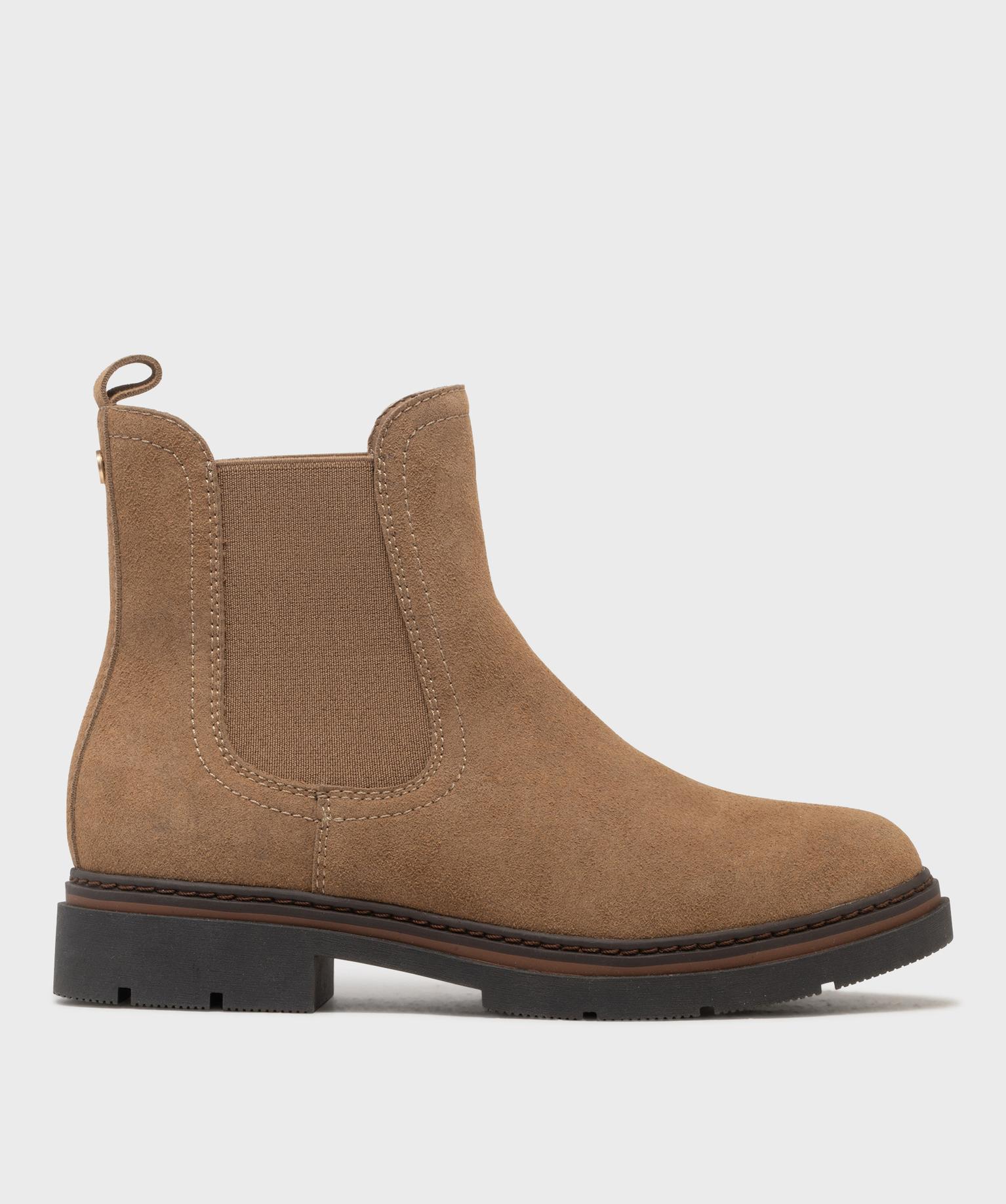 Boots Chelsea en suédine avec semelle crantée femme - LuluCastagnette - LULUCASTAGNETTE Boots Chelsea en suédine avec semelle crantée femme - LuluCastagnette - LULUCASTAGNETTE