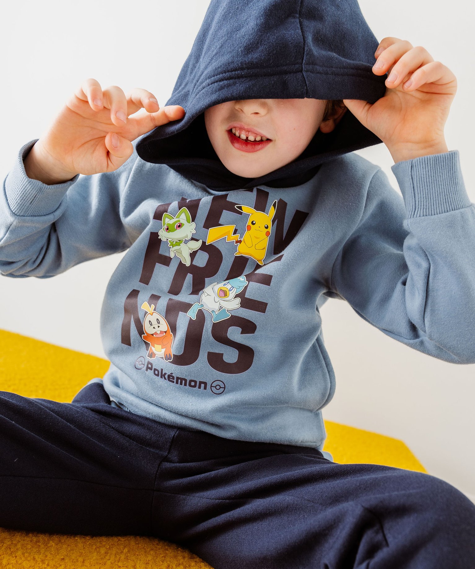 Sweat à capuche avec motifs Pokemon garçon - Pokemon - 4 - bleu - POKEMON