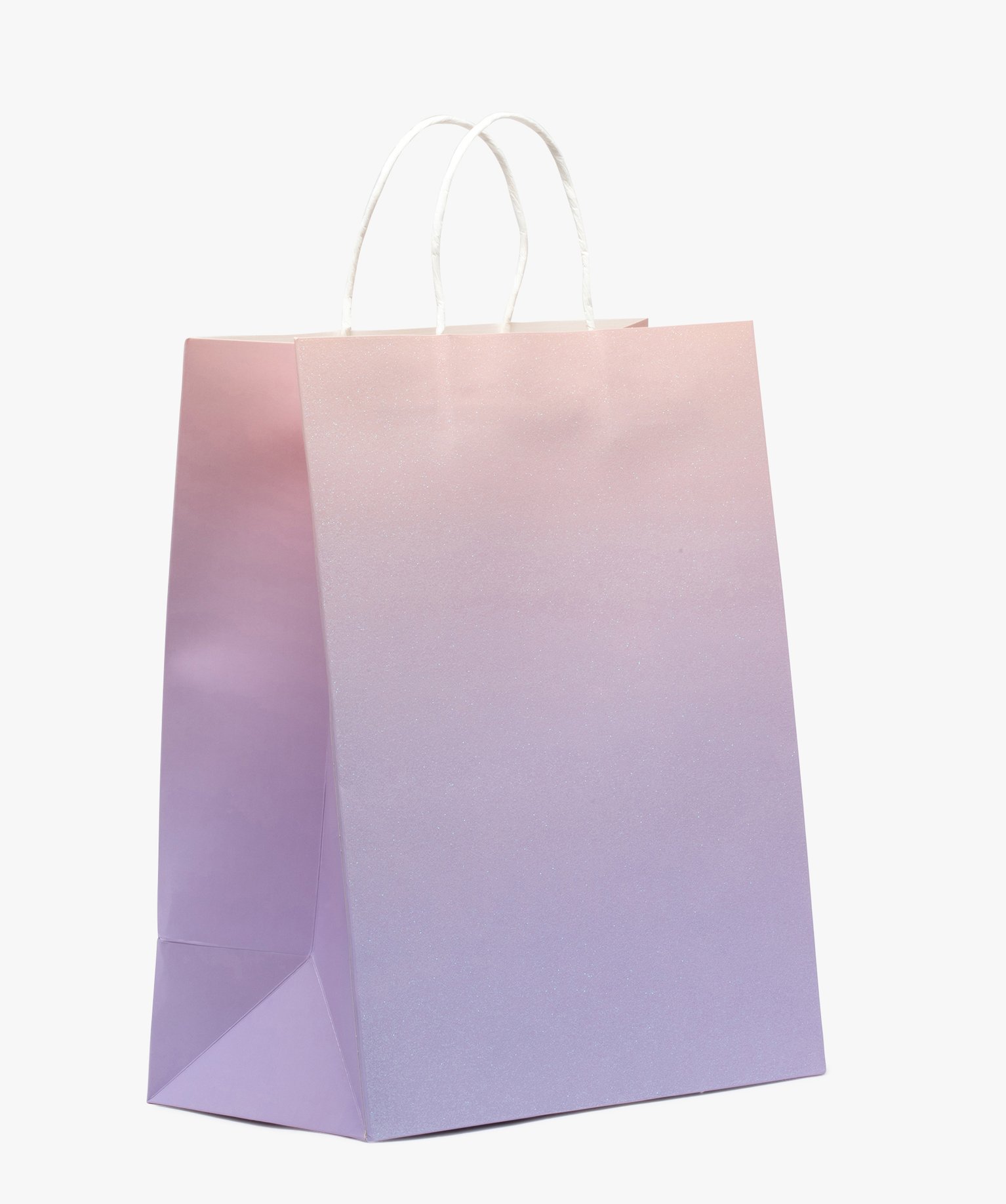 Sac cadeau en papier pailleté - TU - rose standard - GEMO