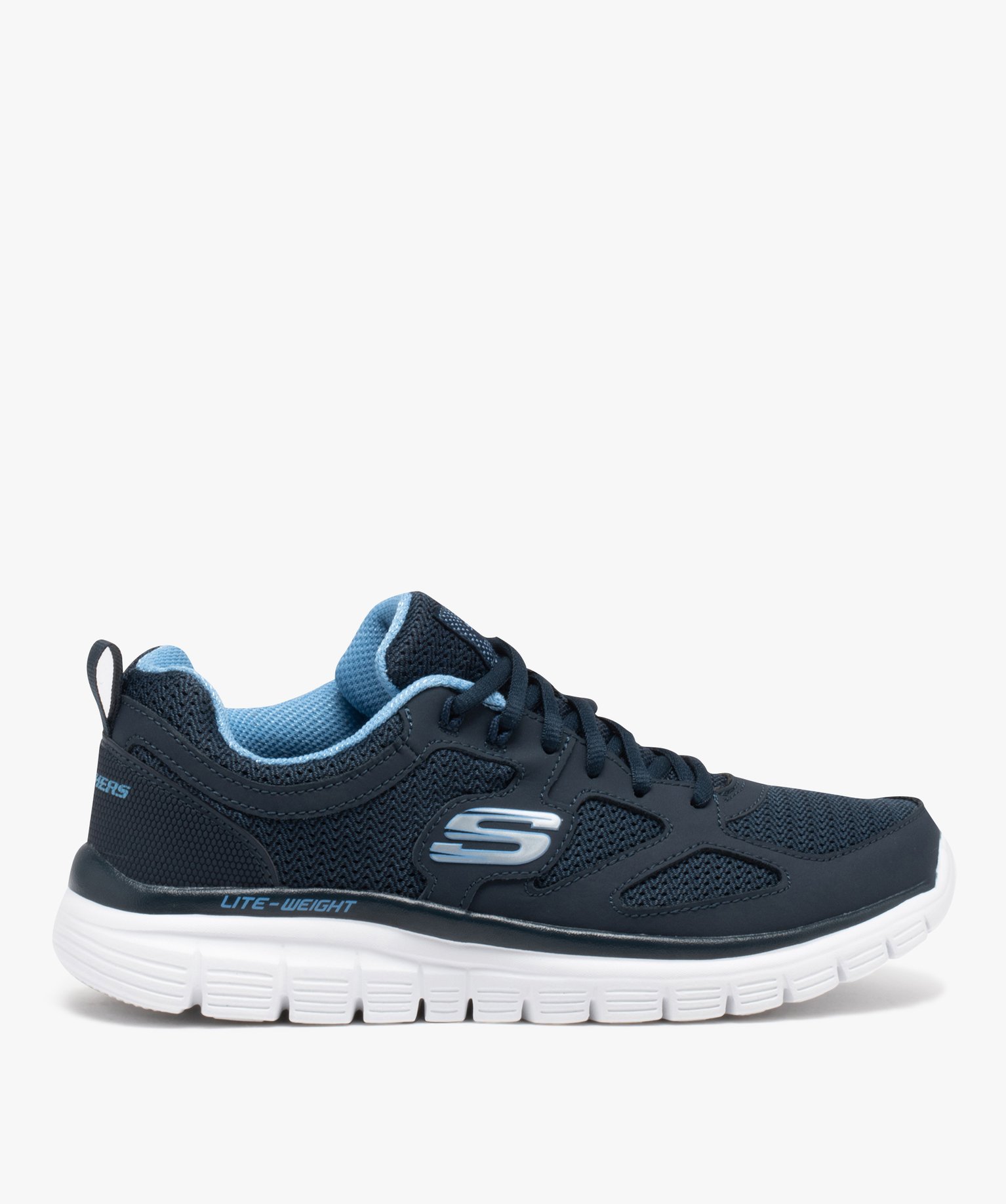 Baskets homme dessus uni en mesh à lacets - Skechers - 41 - marine - SKECHERS