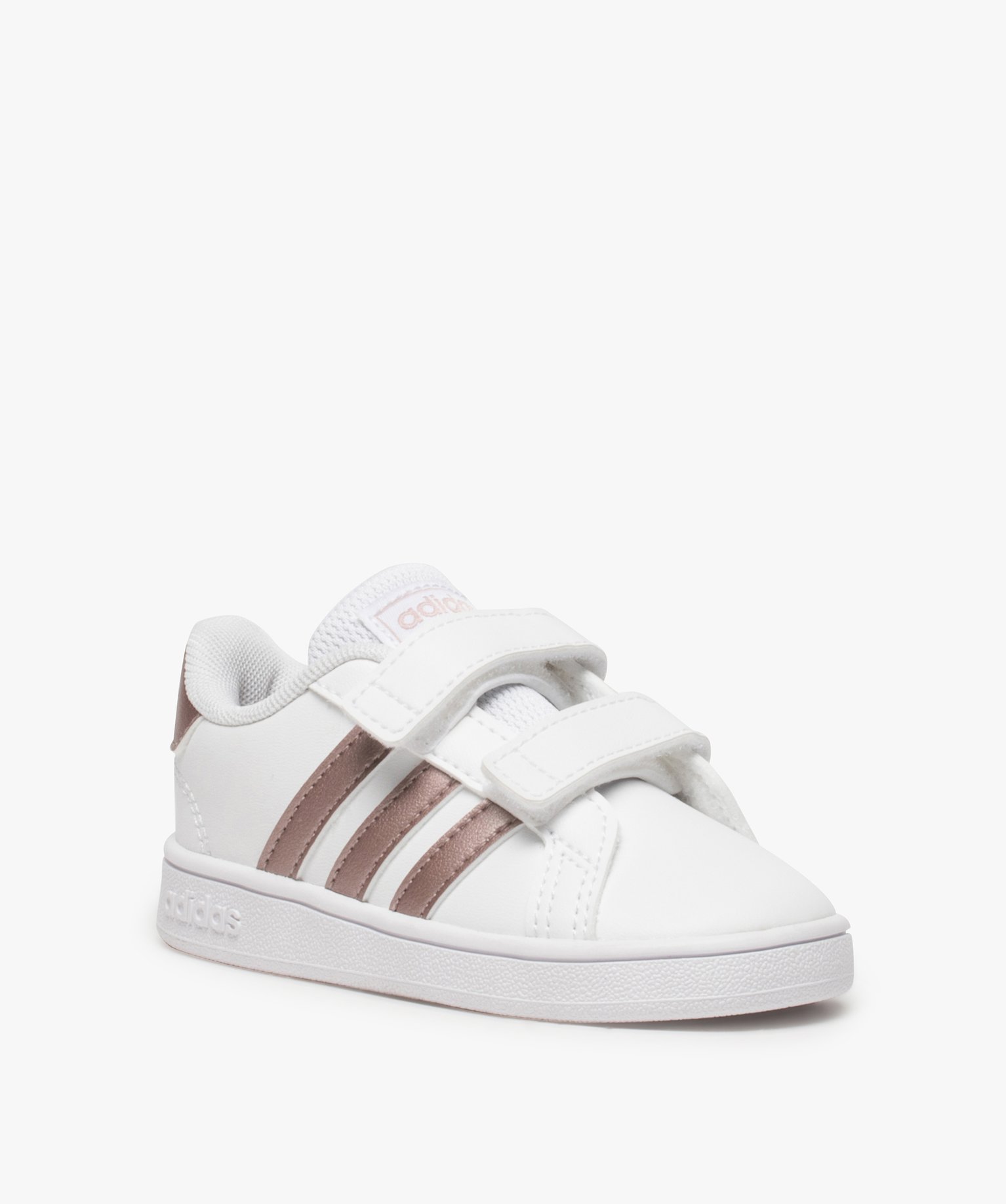 Baskets bebe fille a scratch Grand Court Adidas blanc GEMO