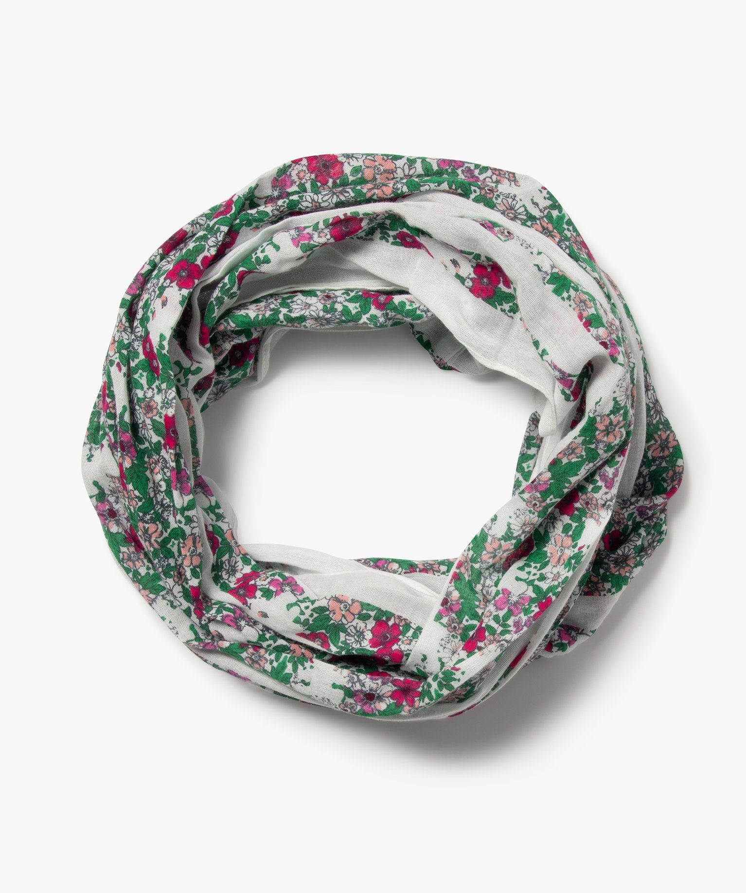 Foulard snood à motifs fleuris fille - LuluCastagnette - TU - multicolore - LULUCASTAGNETTE
