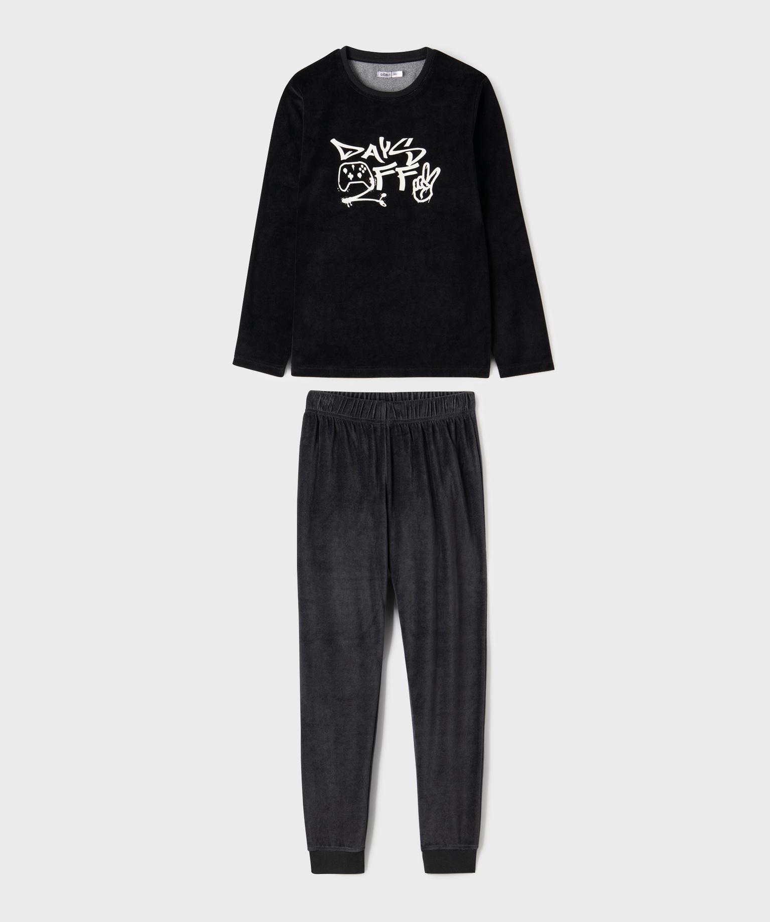 Pyjama en velours imprimé gaming garçon - GEMO