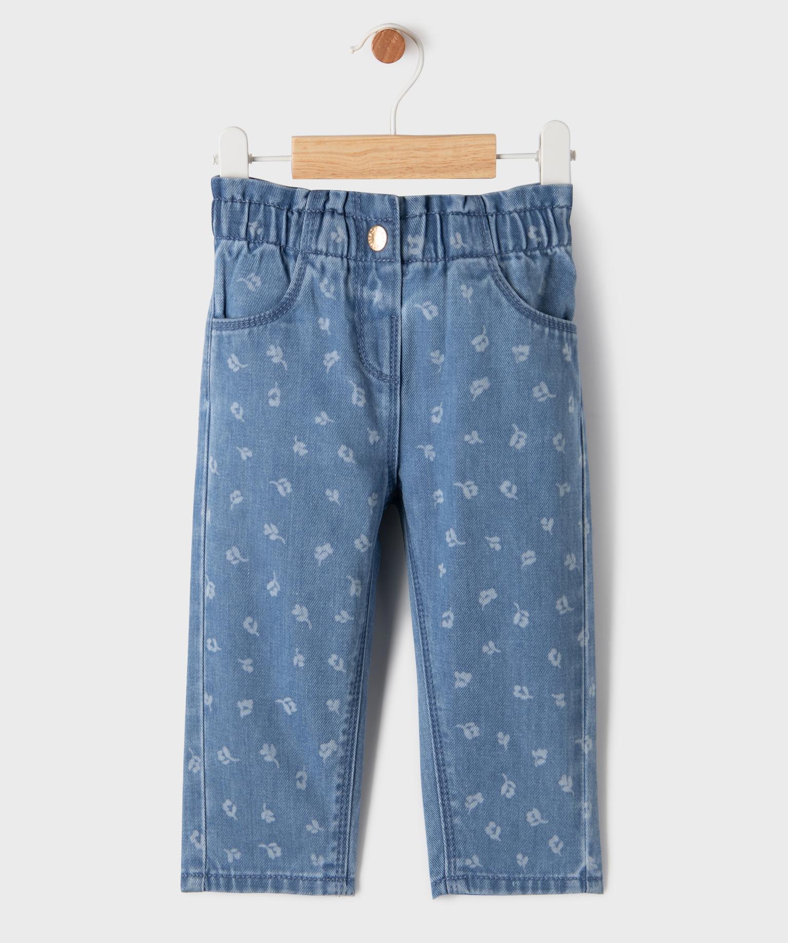 Jean droit à motif fleuri délavé bébé fille - LuluCastagnette - LULUCASTAGNETTE Jean droit à motif fleuri délavé bébé fille - LuluCastagnette - LULUCASTAGNETTE