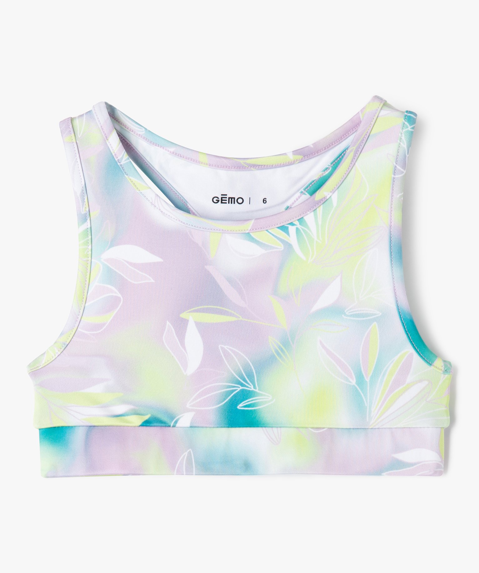 Brassière de sport à dos ouvert fille - 6 - multicolore - GEMO