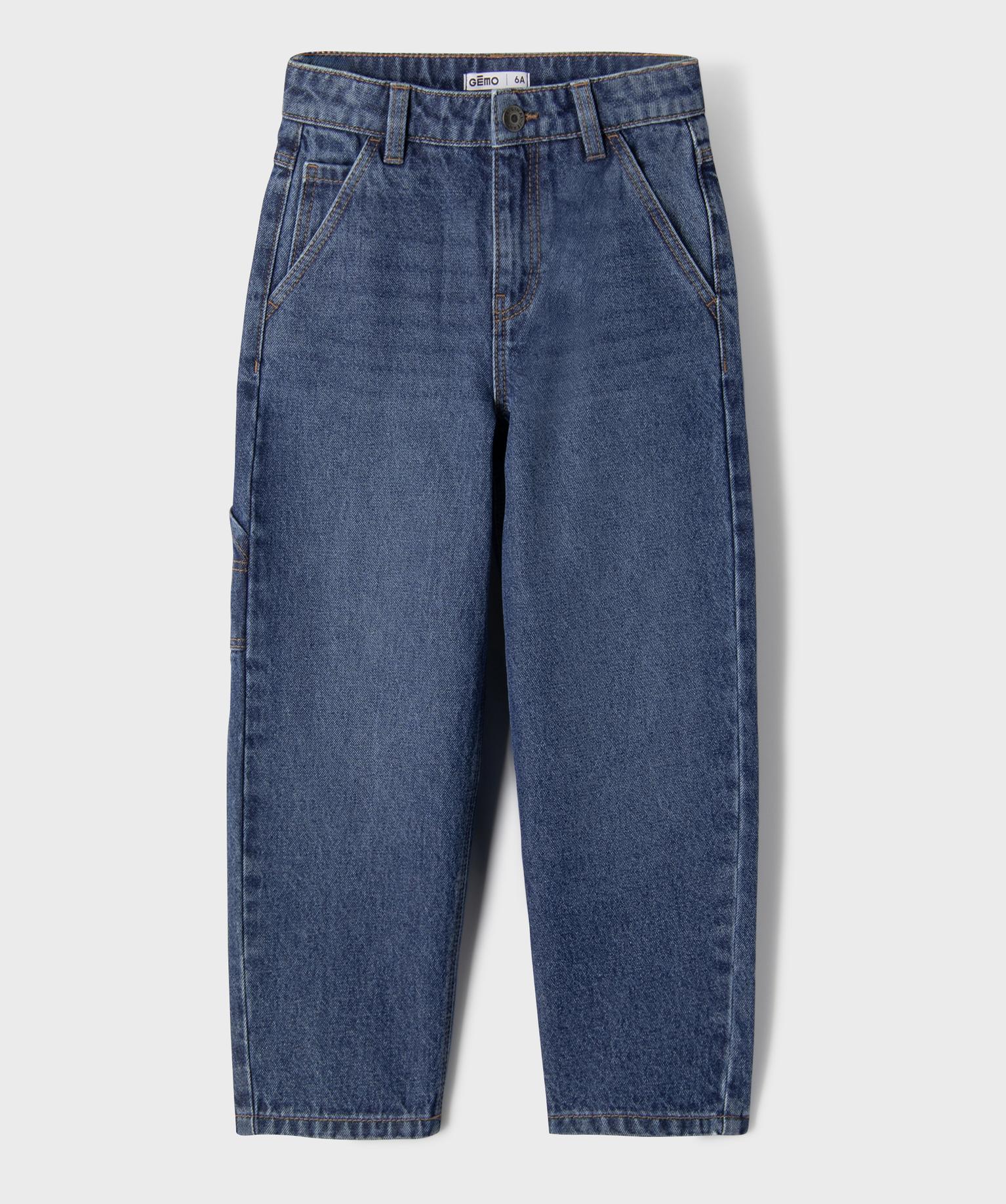 Jean wide leg avec taille ajustable garçon - 9A - bleu standard - GEMO