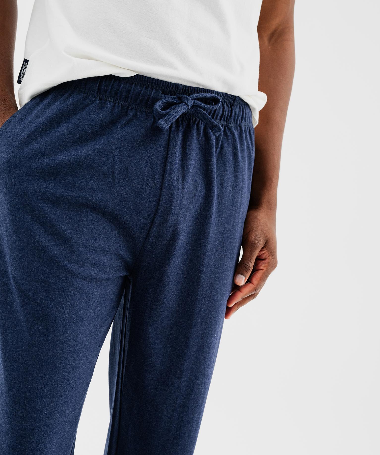 Pantalon de pyjama en jersey à taille élastique homme - 50-52/XXL - bleu - GEMO
