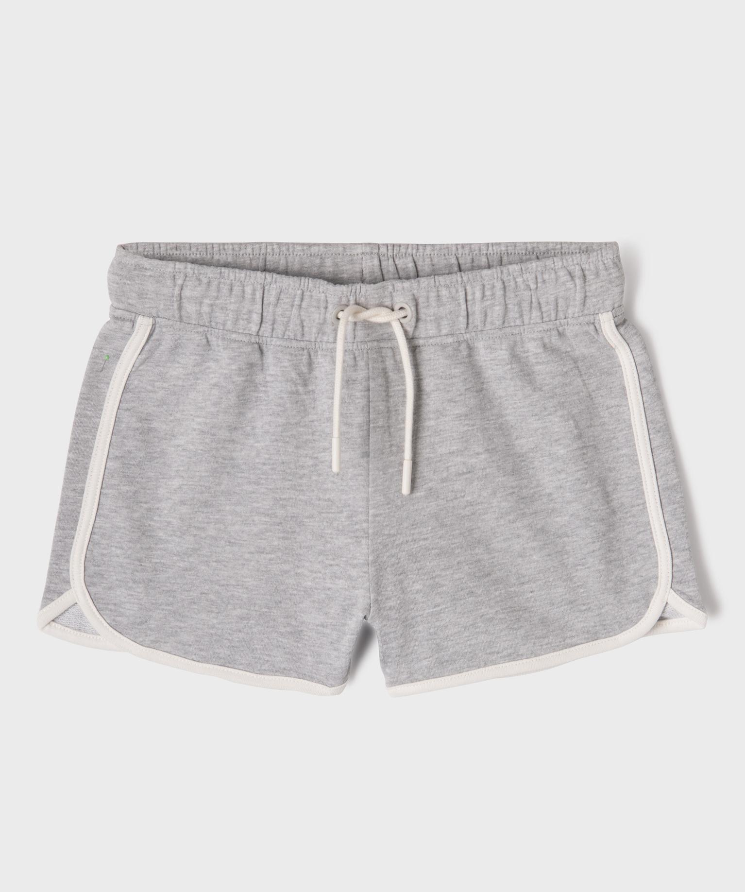 Short En Maille French Terry Avec Taille Ajustable Fille Gris Chine GEMO