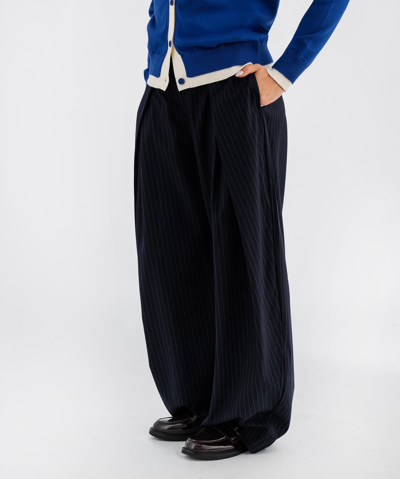 Pantalon wide leg de costume femme - 38-40/M - bleu fonce - GEMO