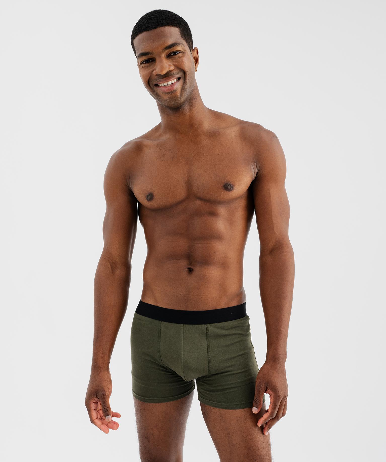 Boxers unis en coton extensible homme (lot de 2) - GEMO Boxers unis en coton extensible homme (lot de 2) - GEMO