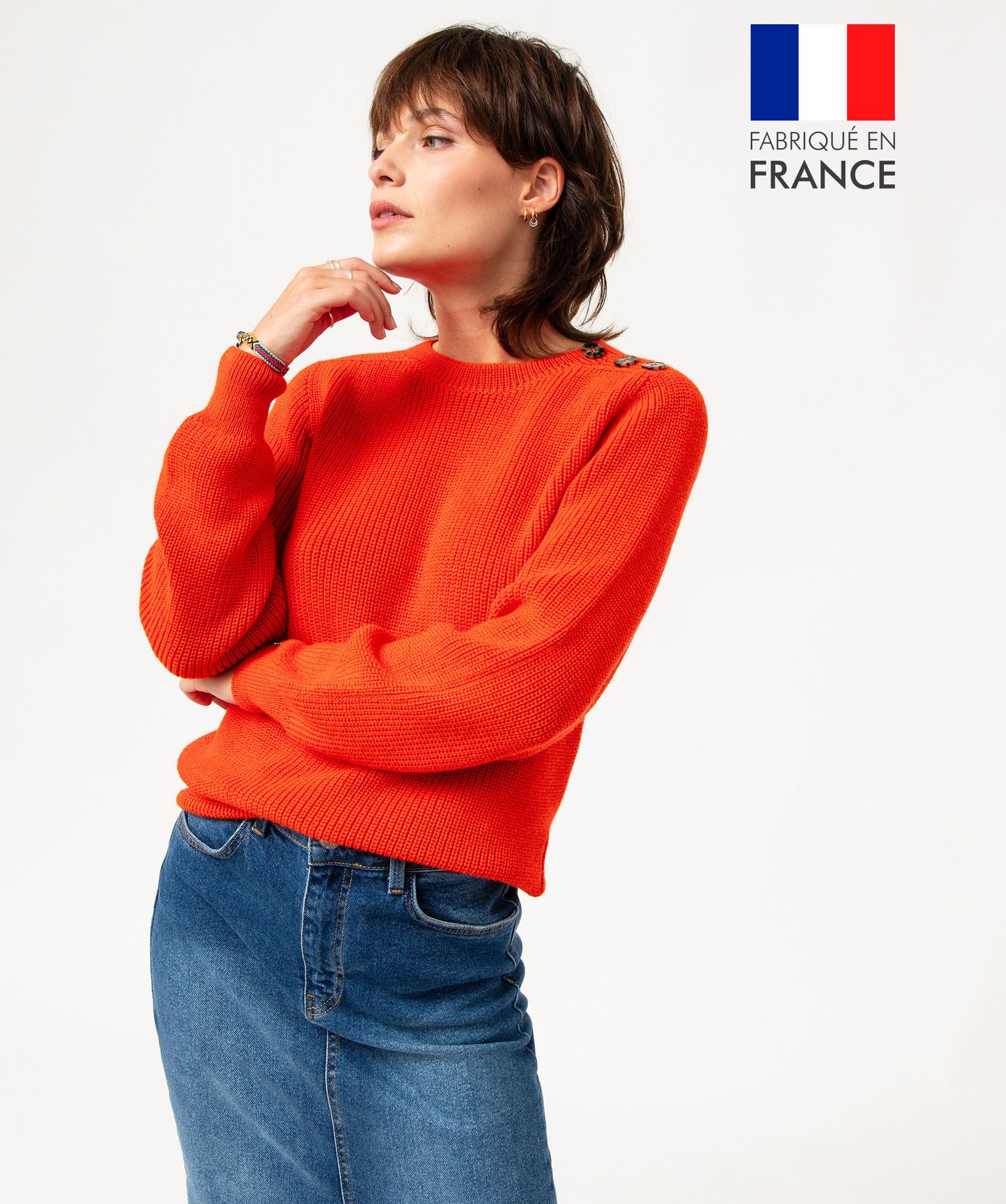 Pull en maille 3D innovante femme - XXL - rouge - GEMO