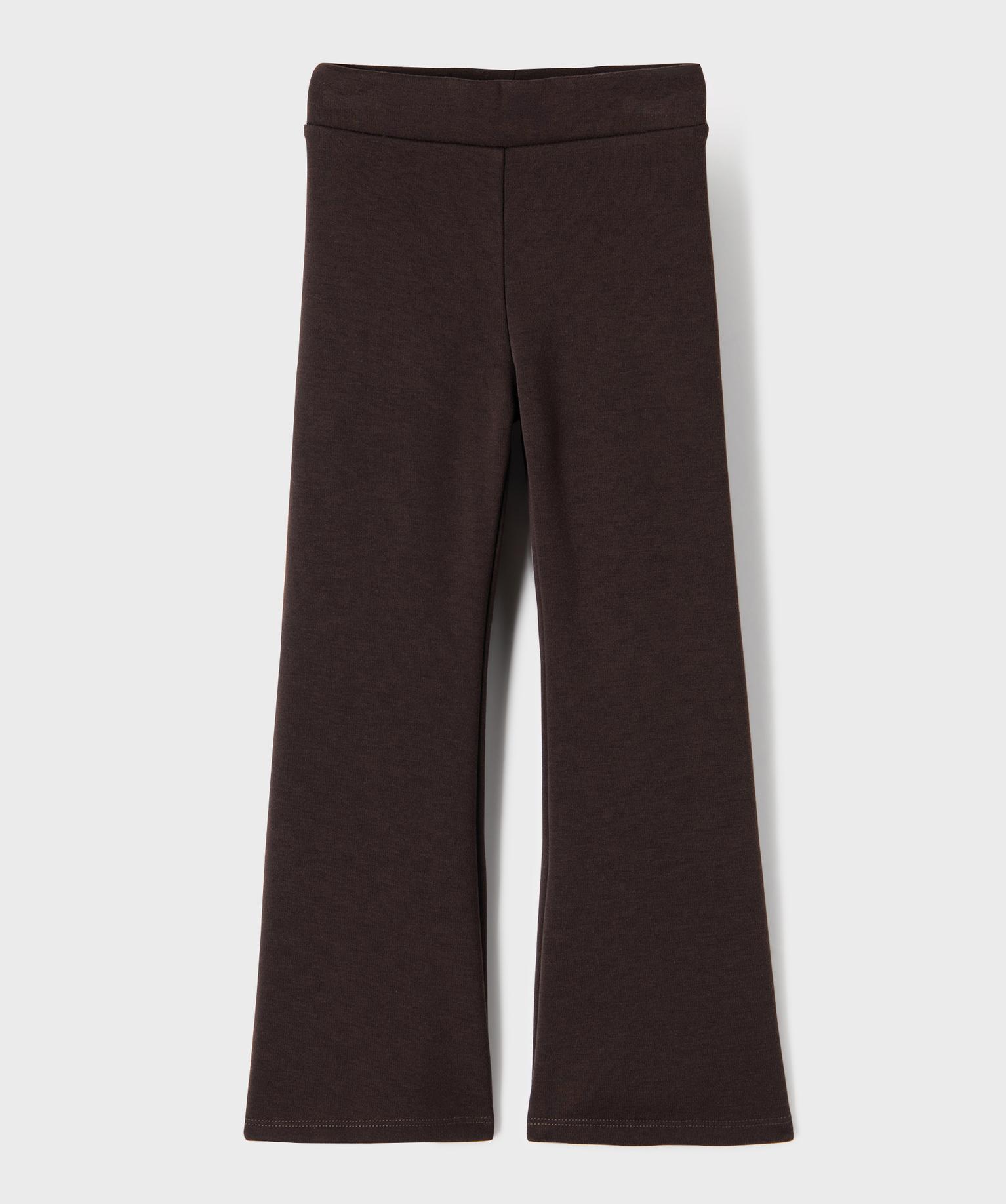 Legging avec doublure chaude coupe flare fille - 10A - marron fonce - GEMO