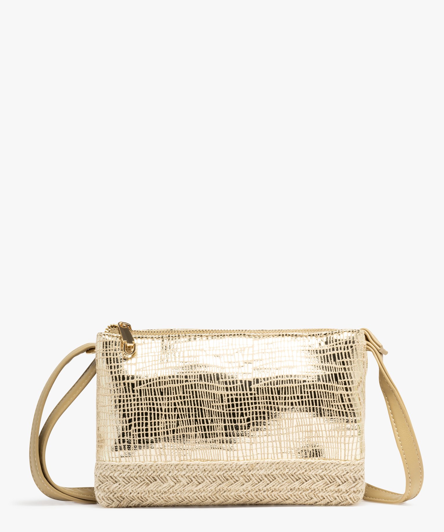 Sac besace multimatière et compact femme - TU - dore - GEMO