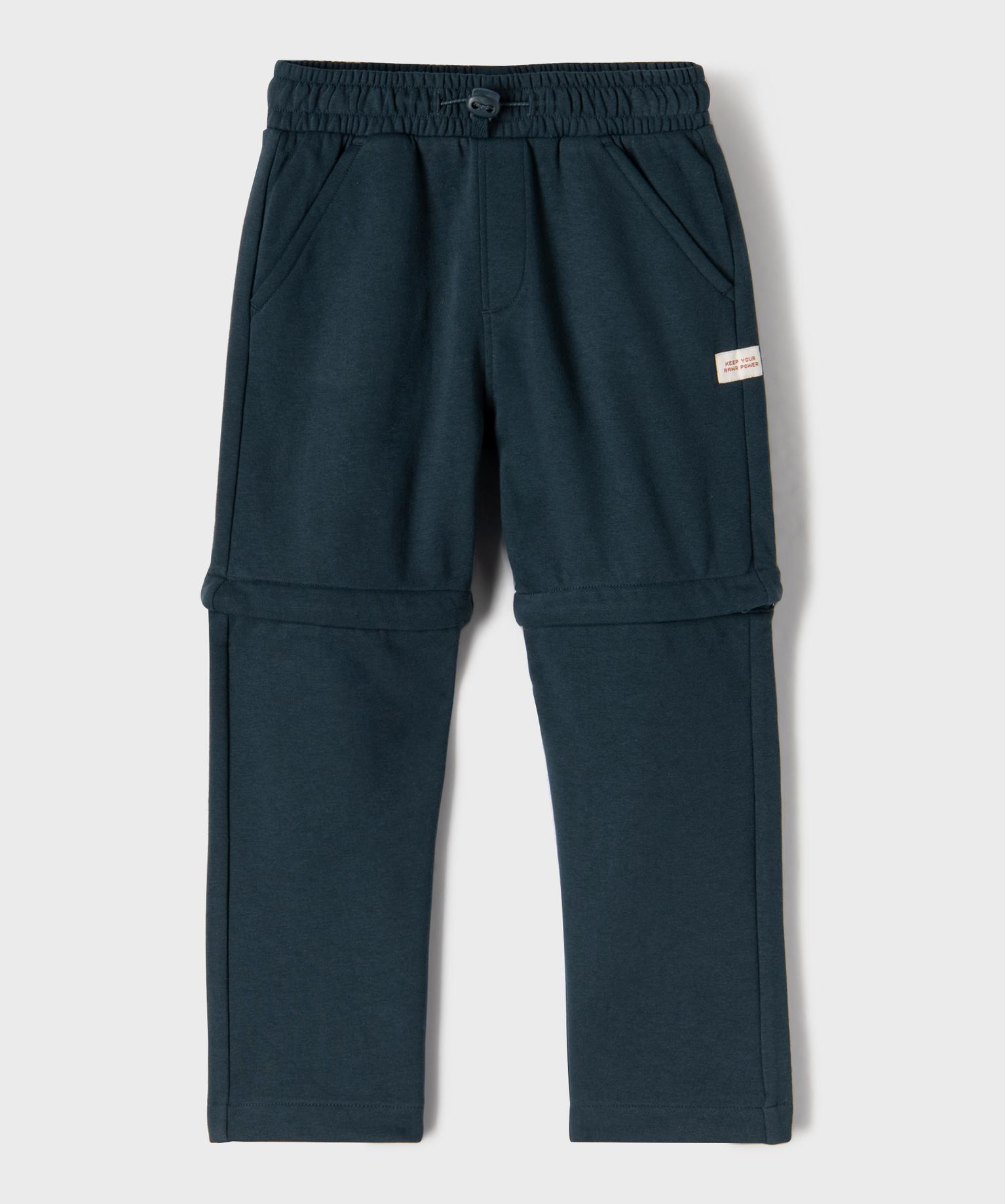 Pantalon de jogging 2-en-1 transformable en bermuda garçon - 9A - vert fonce - GEMO