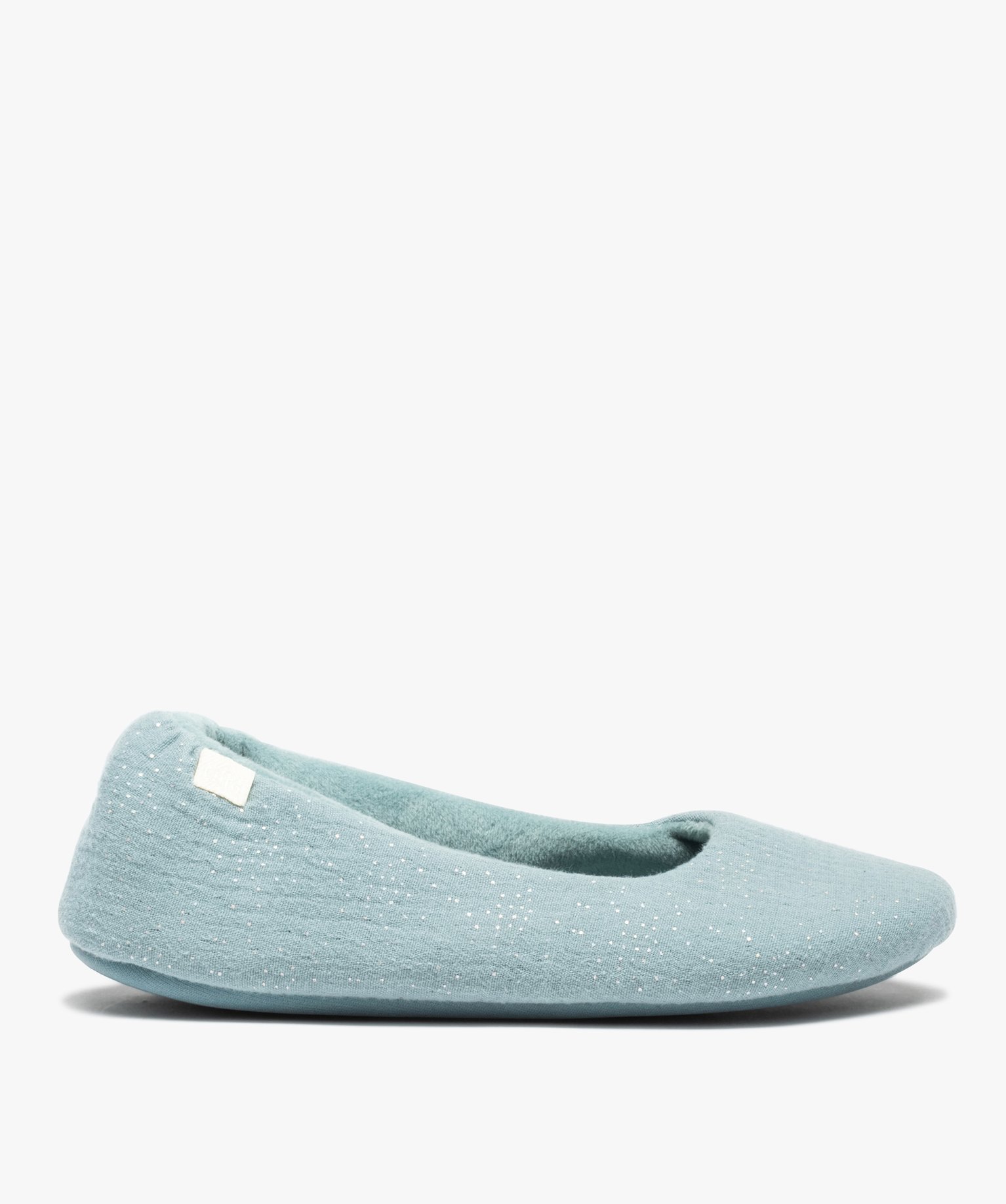 Chaussons femme ballerines en mousseline pailletée - Dim - 38 - bleu - DIM