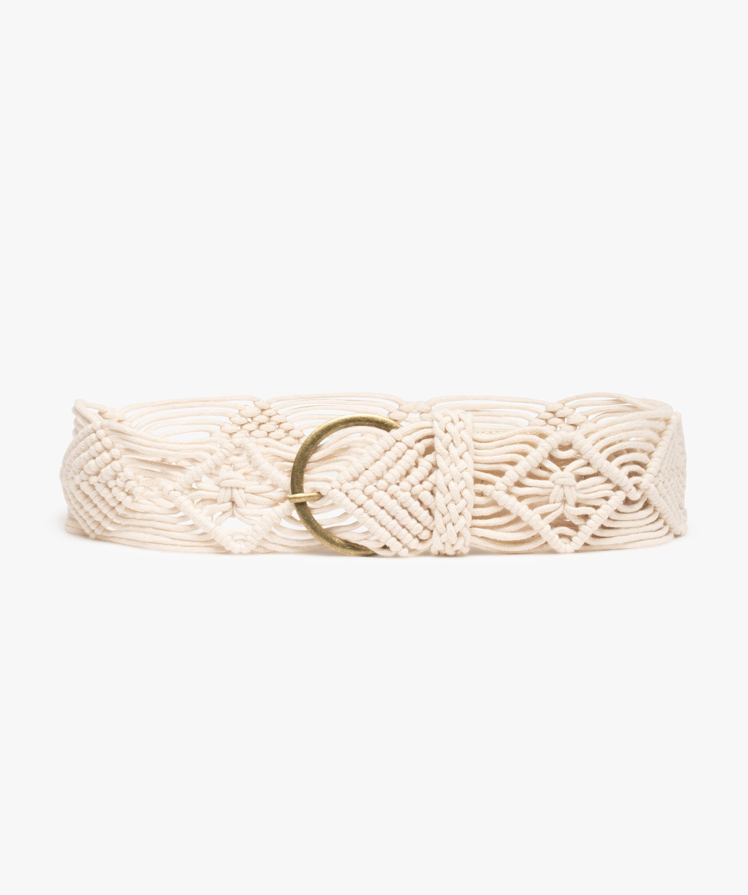 Ceinture femme en corde facon macrame