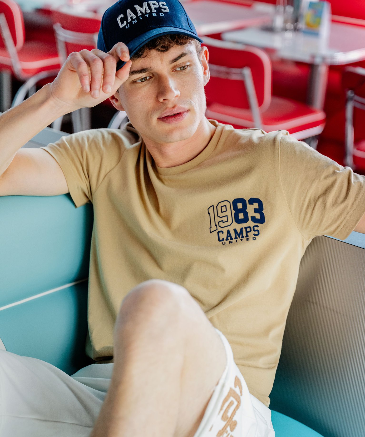 Tee-shirt manches courtes à motif homme - Camps United - S - marron clair - CAMPS G4G