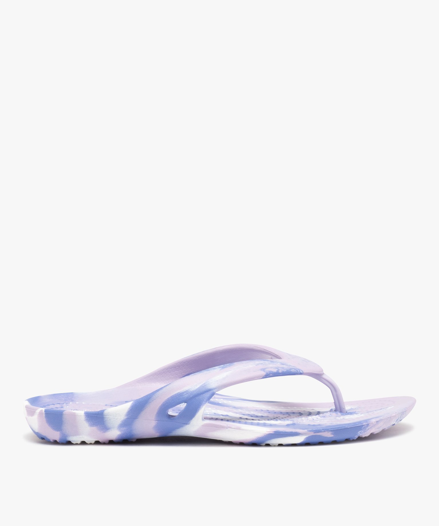 Tongs plage femme à semelle incurvée imprimée - Crocs - 41/42 - violet - CROCS