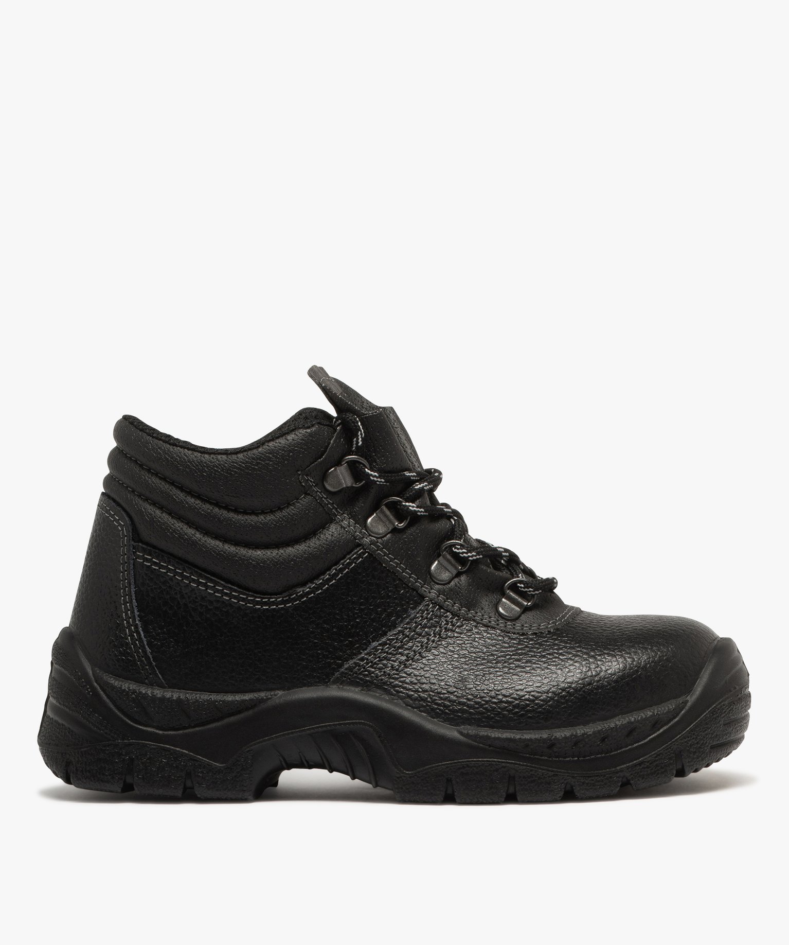 Chaussures de sécurité homme mid-cut dessus en cuir grainé - 39 - noir - GEMO