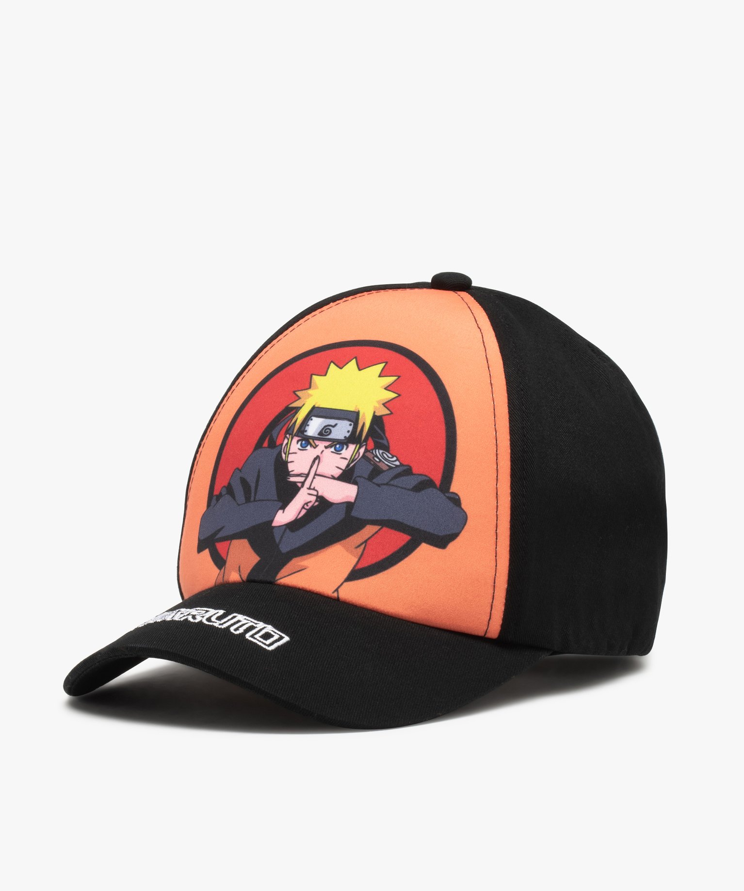 Casquette bicolore avec motif manga garçon - Naruto - 54 - noir standard - NARUTO