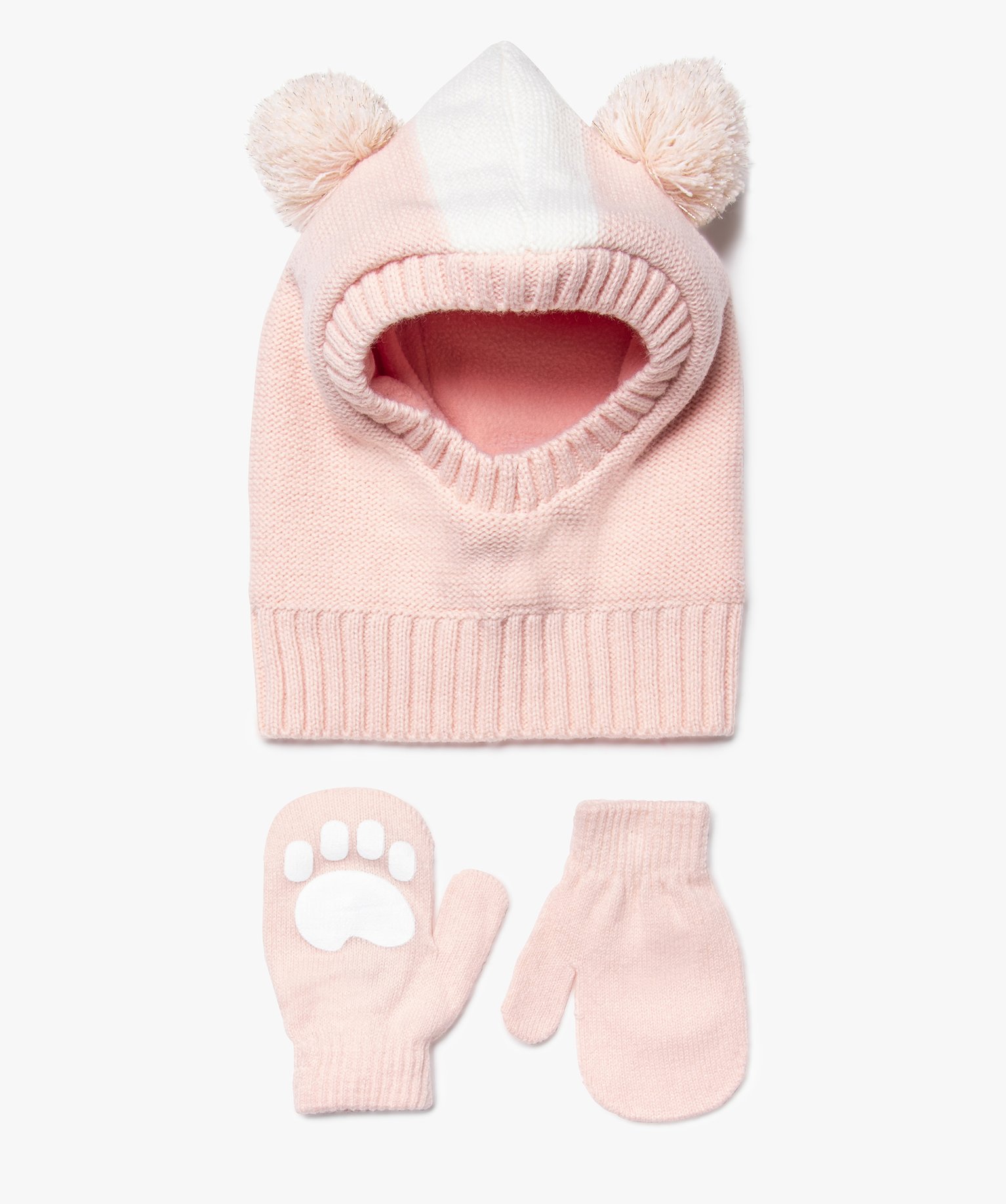 Ensemble Bebe Fille 2 Pieces Moufles Et Cagoule A Pompons Gemo Ensemble Bebe Fille 2 Pieces Moufles Et Cagoule A Pompons Gemo