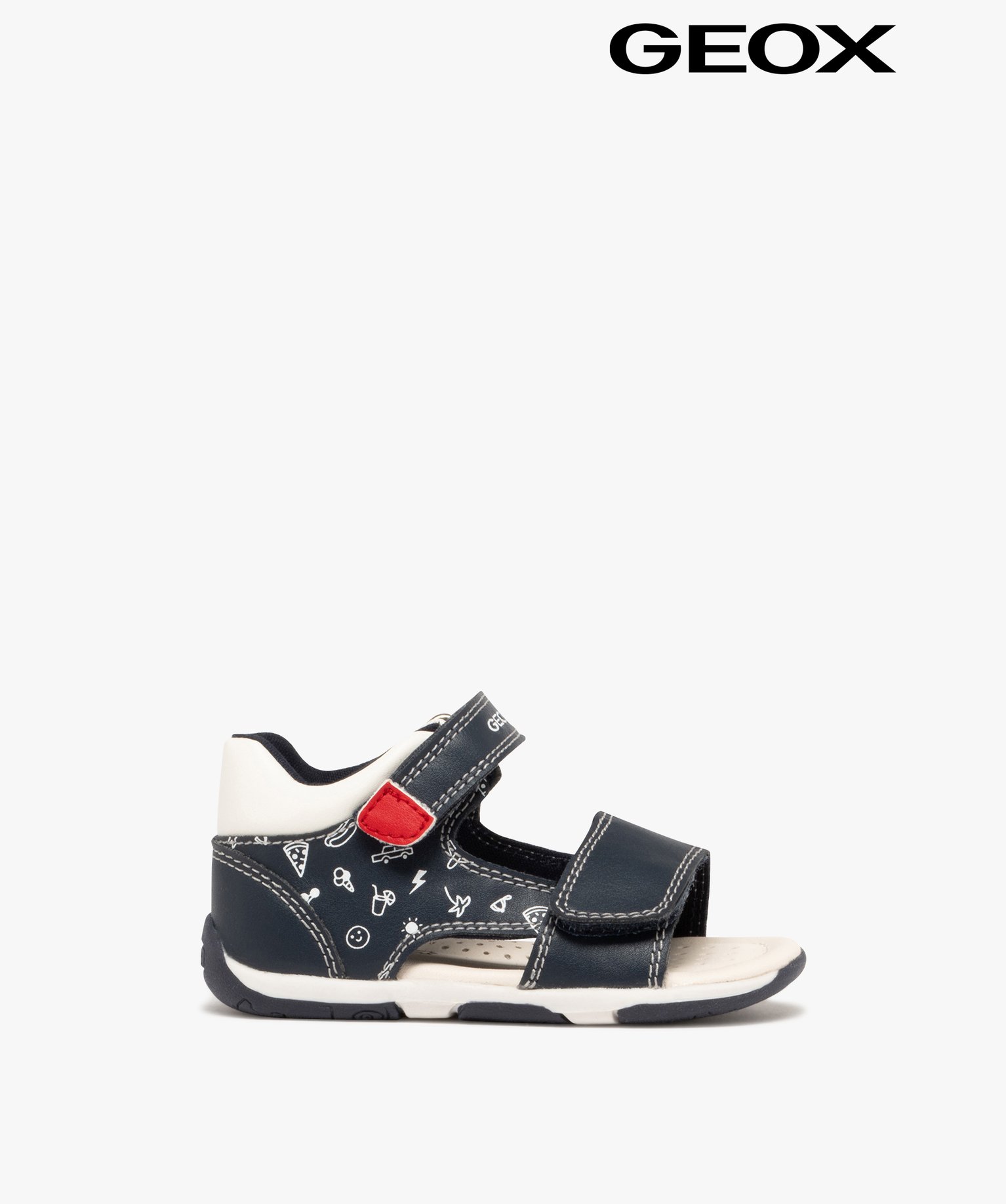 Sandales bébé garçon à double scratch avec talon fermé - Geox - 20 - marine - GEOX