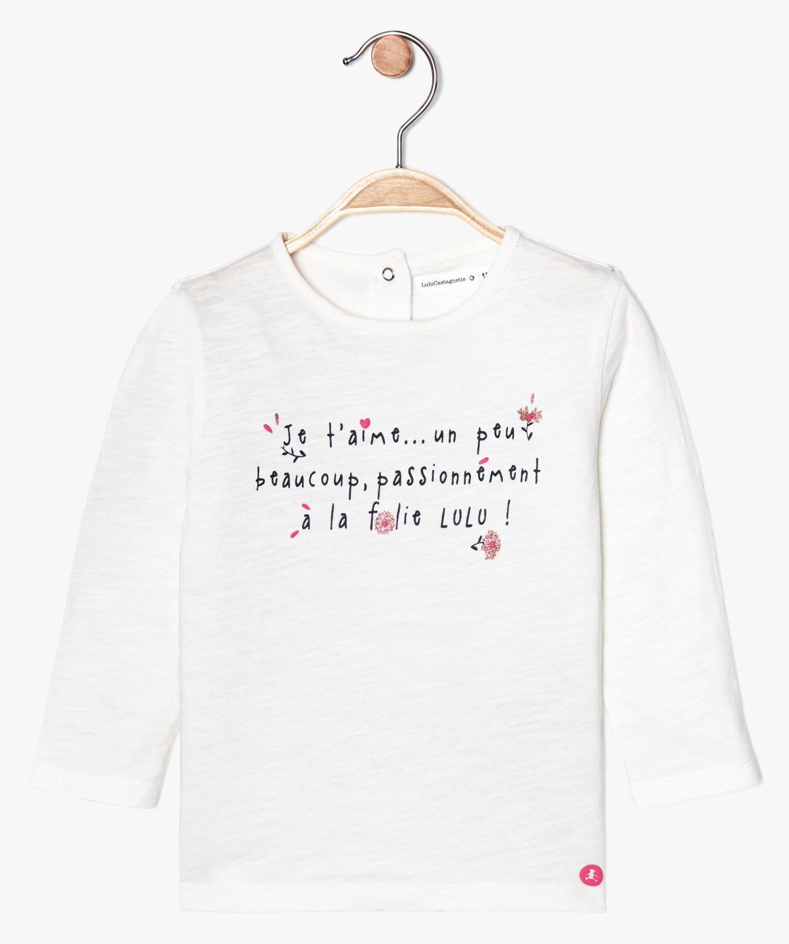 Tee Shirt Bebe Fille A Message Et Paillettes Lulu Casta Gemo