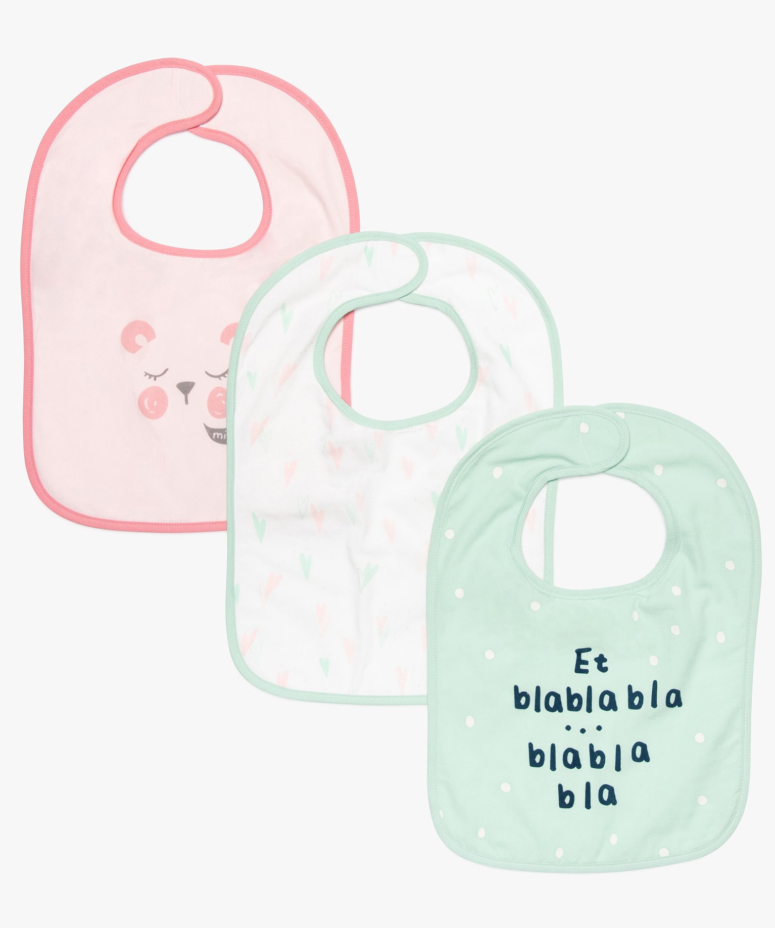 Bavoir Bebe A Imprimes Varies Et Doublure Eponge Lot Gemo