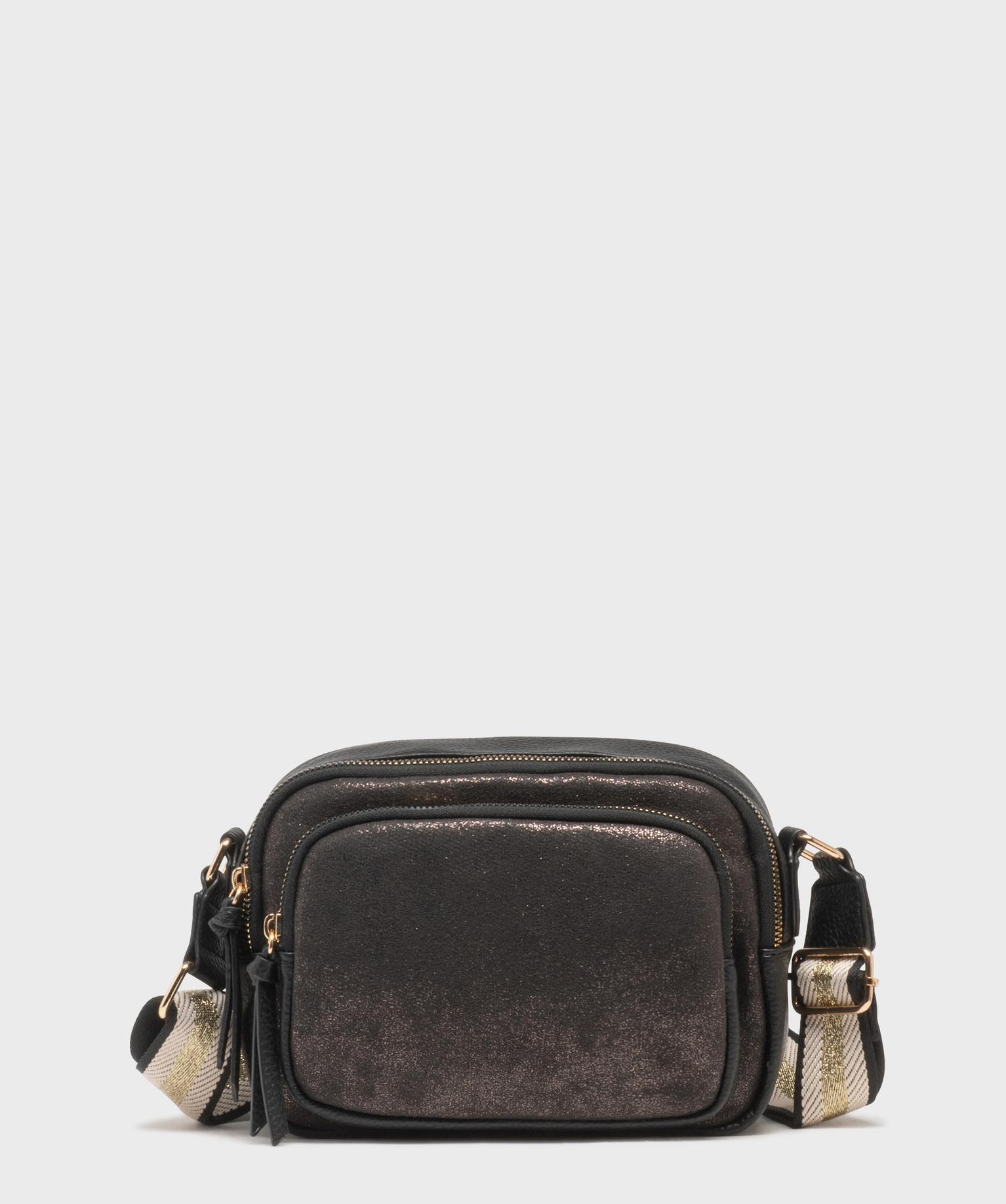 Sac rectangle à bandoulière avec détails métallisés femme - GEMO Sac rectangle à bandoulière avec détails métallisés femme - GEMO