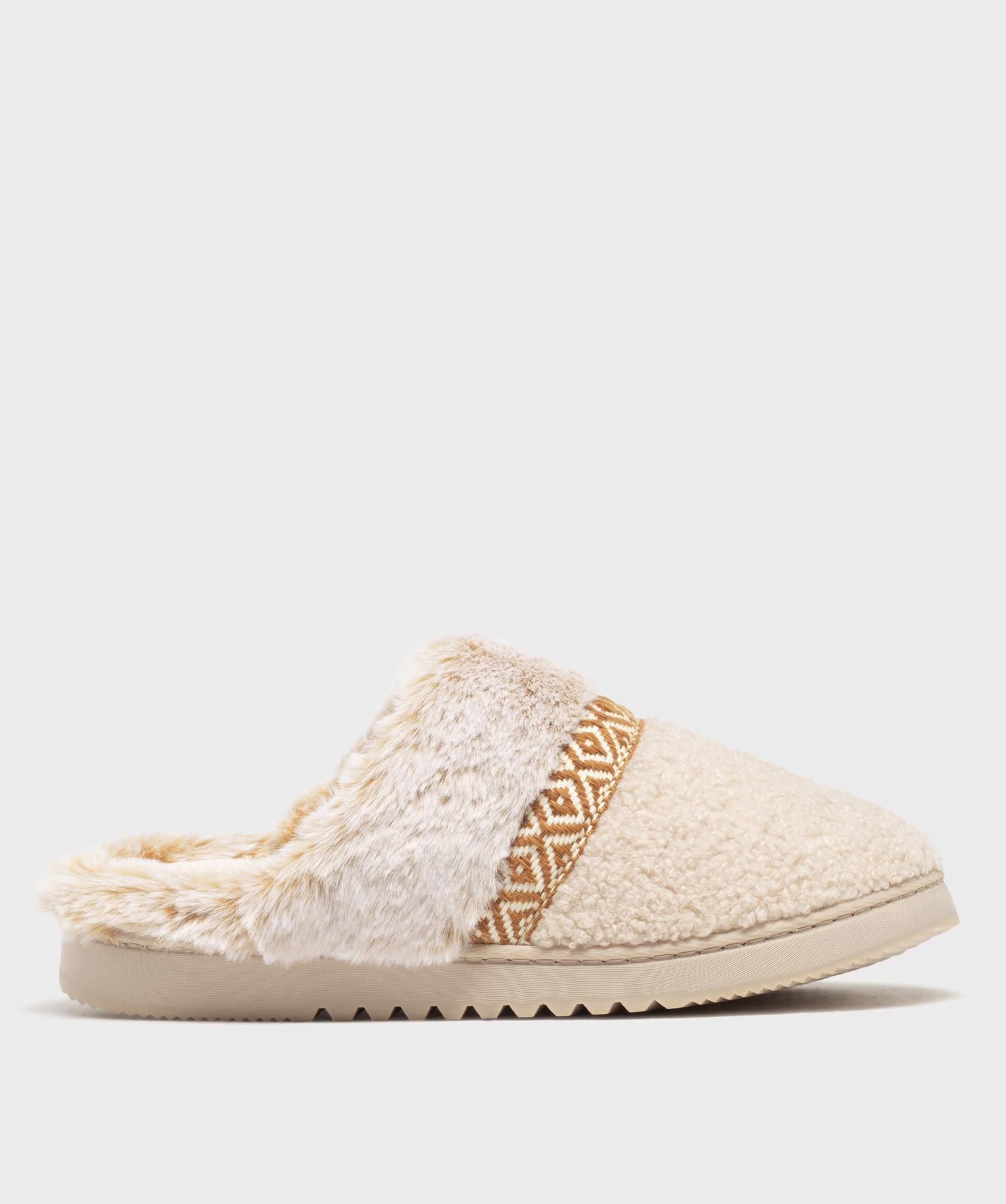 Chaussons mules fourrés femme - Isotoner - ISOTONER