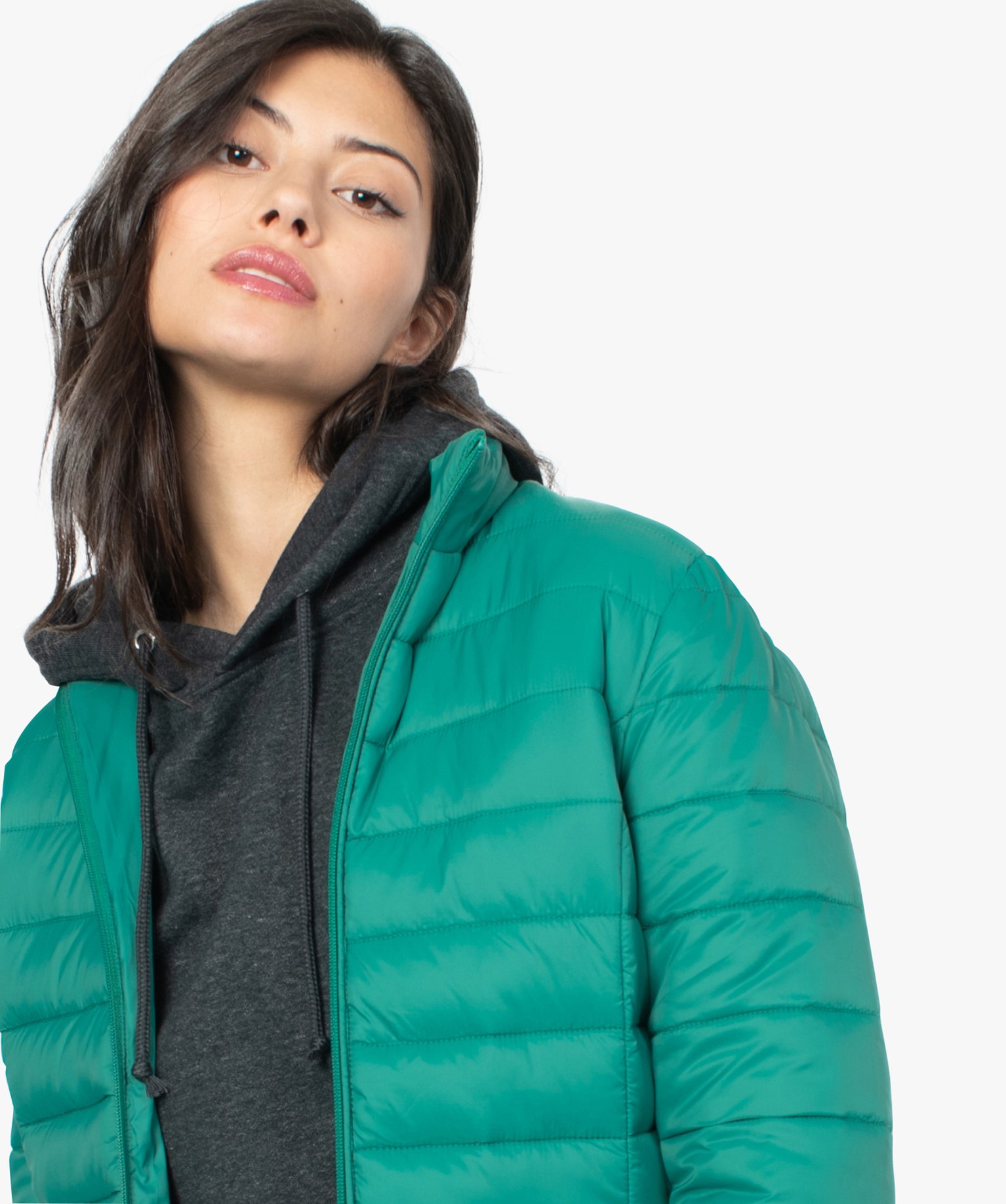 Veste Moto Légère Allegra K Pour Femme - Col Montant, Fermeture Éclair, Poches Zippées - Style Décontracté - 3